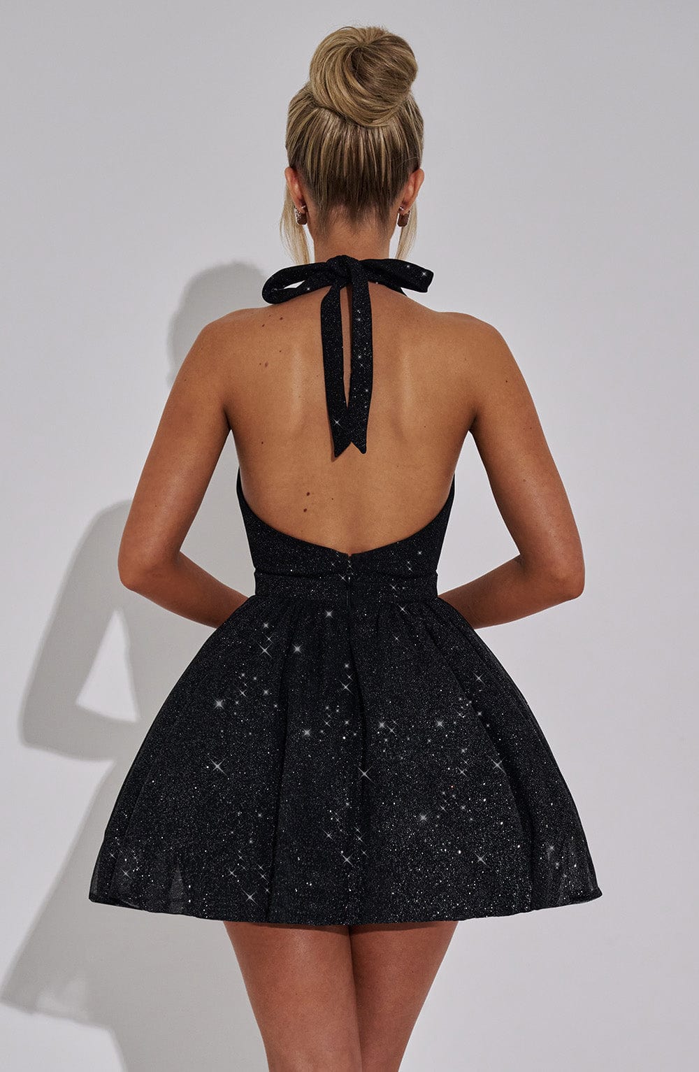 Pippa Mini Dress - Black Sparkle - Image 2