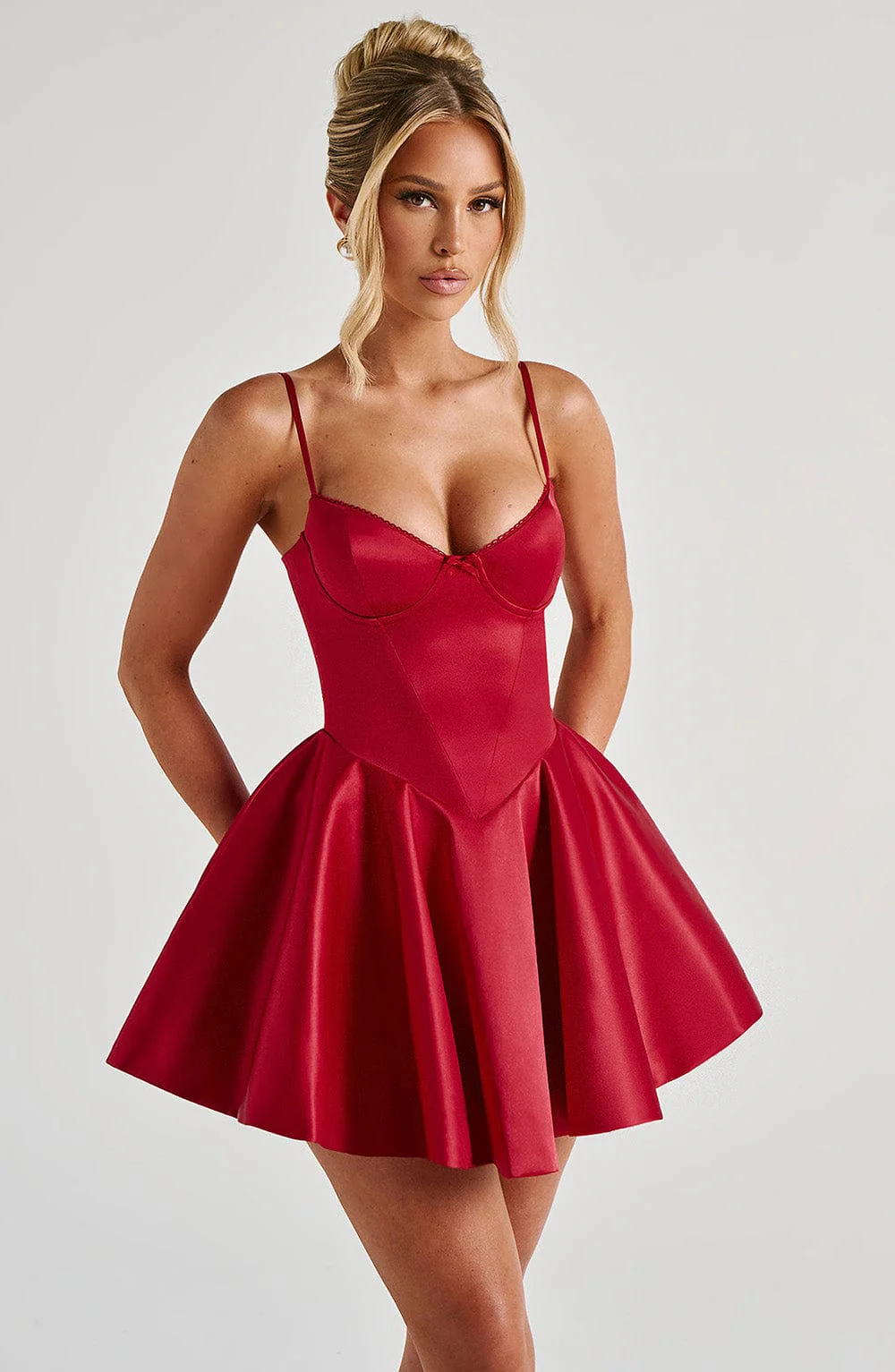 Poppy Mini Dress - Red - Image 7
