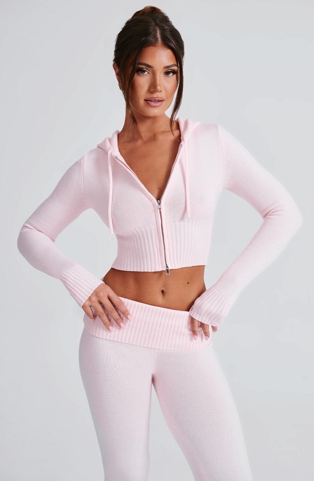 Portia Knit Hoodie - Pink - Image 26