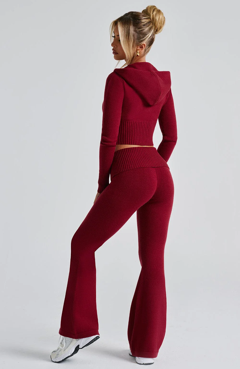 Portia Knit Hoodie - Red - Image 6