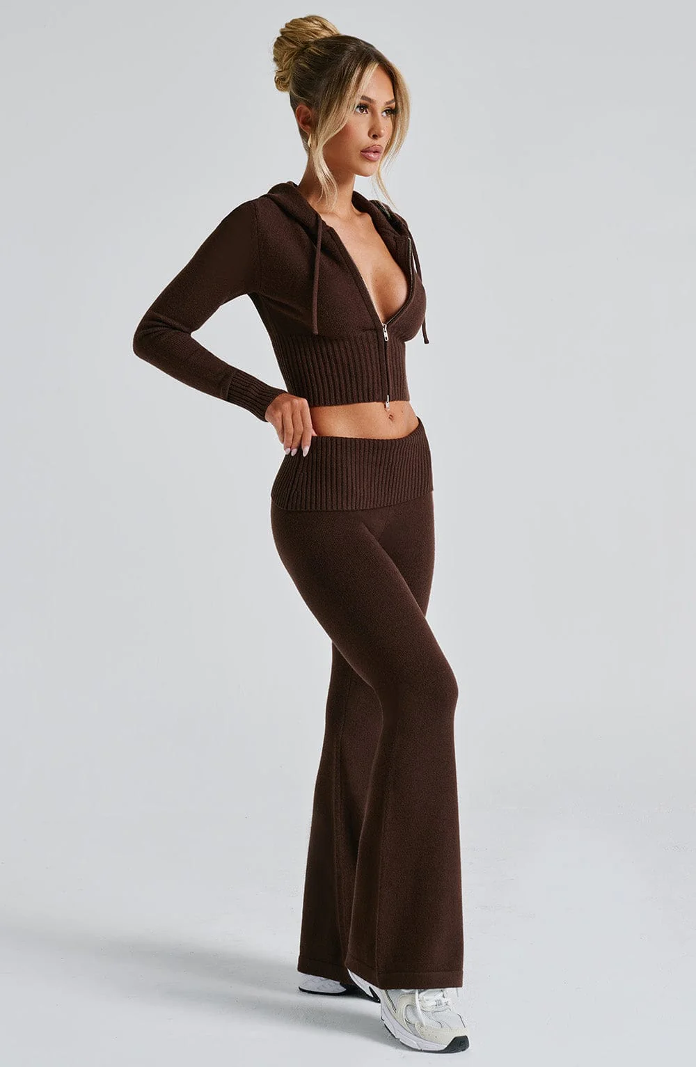 Portia Knit Pants - Chocolate - Image 2