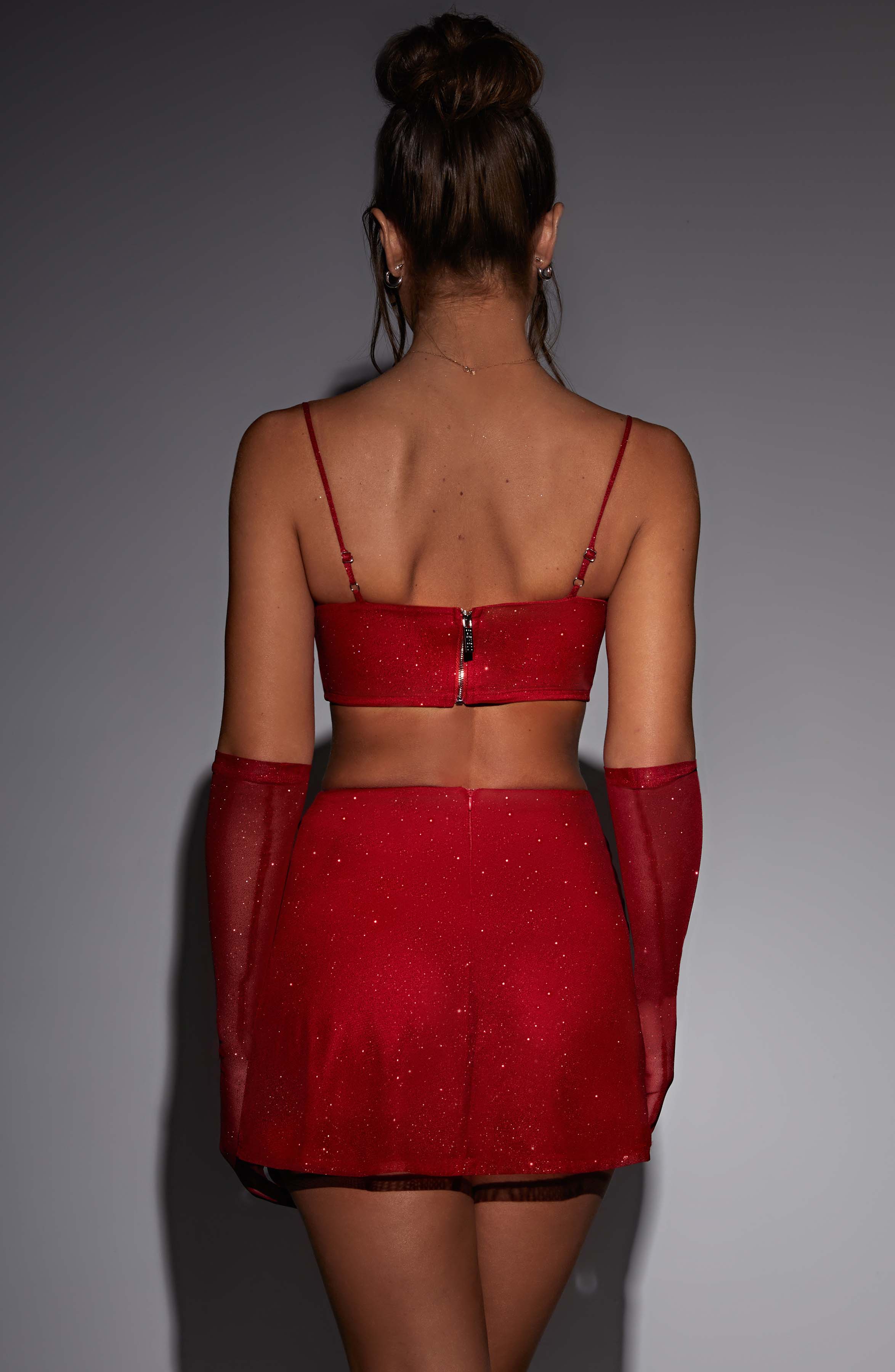 Posie Mini Skirt - Red Sparkle - Image 4