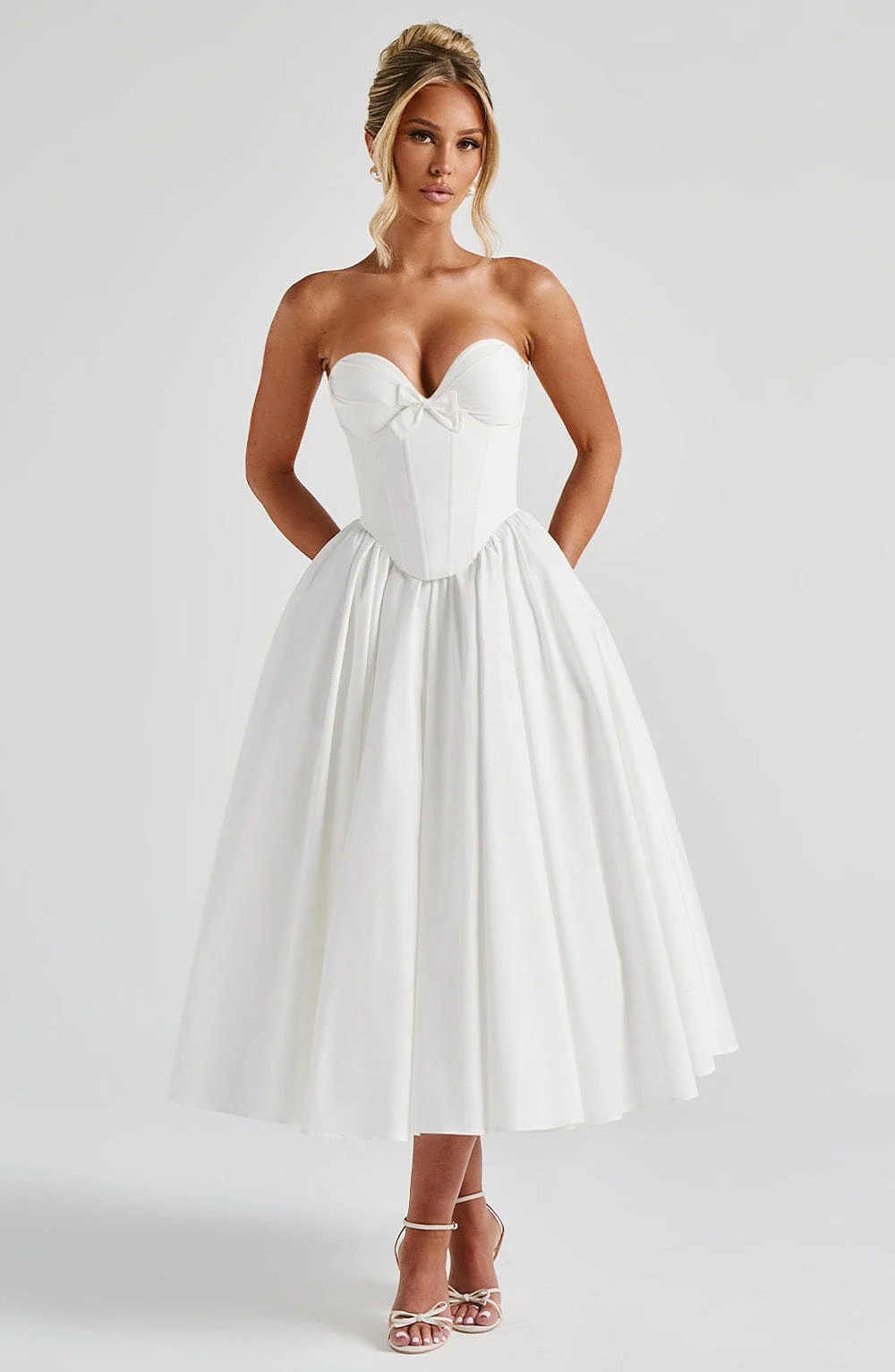 Prim Midi Dress - Ivory - Image 3