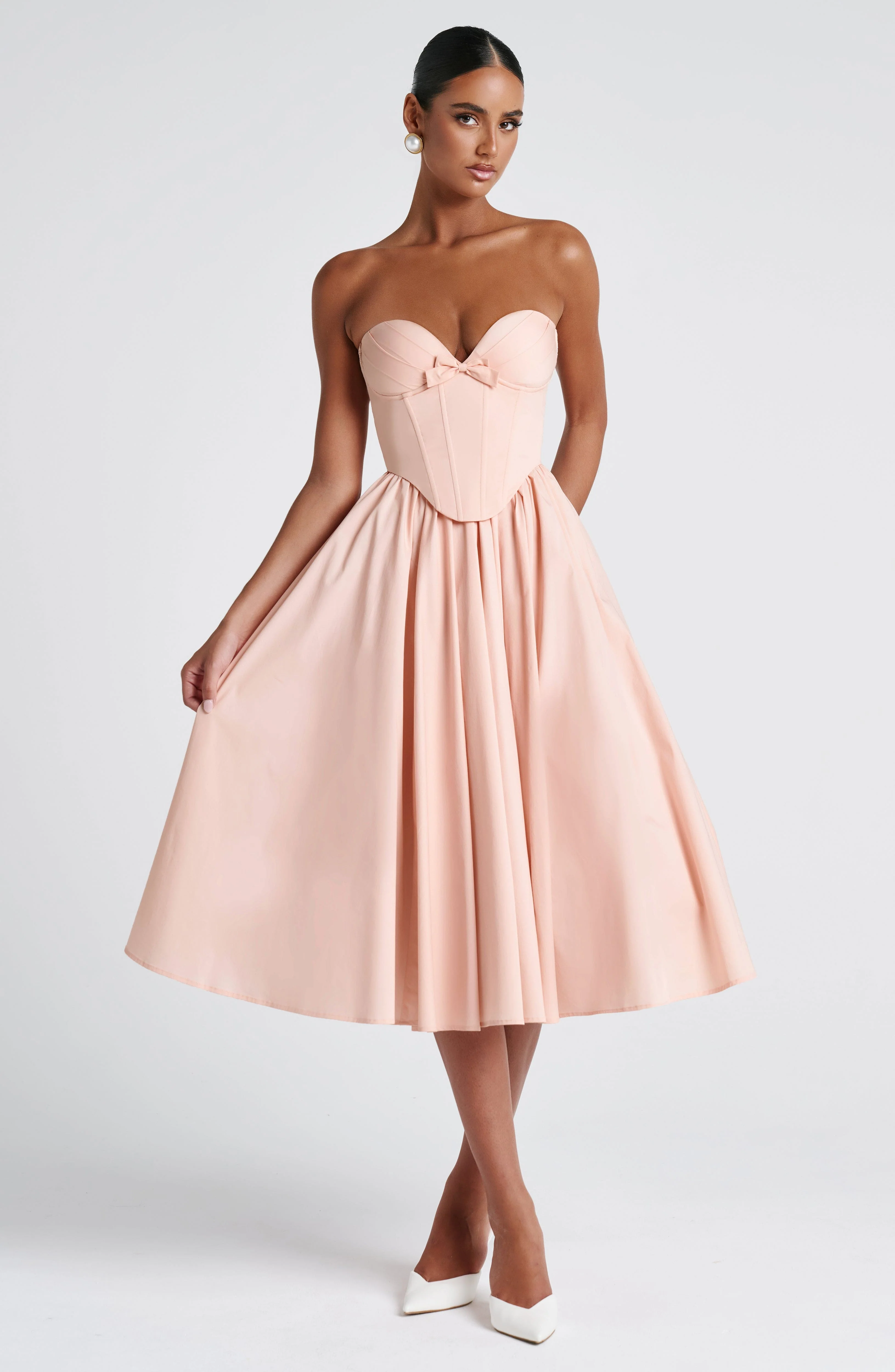 Prim Midi Dress - Soft Peach - Image 7