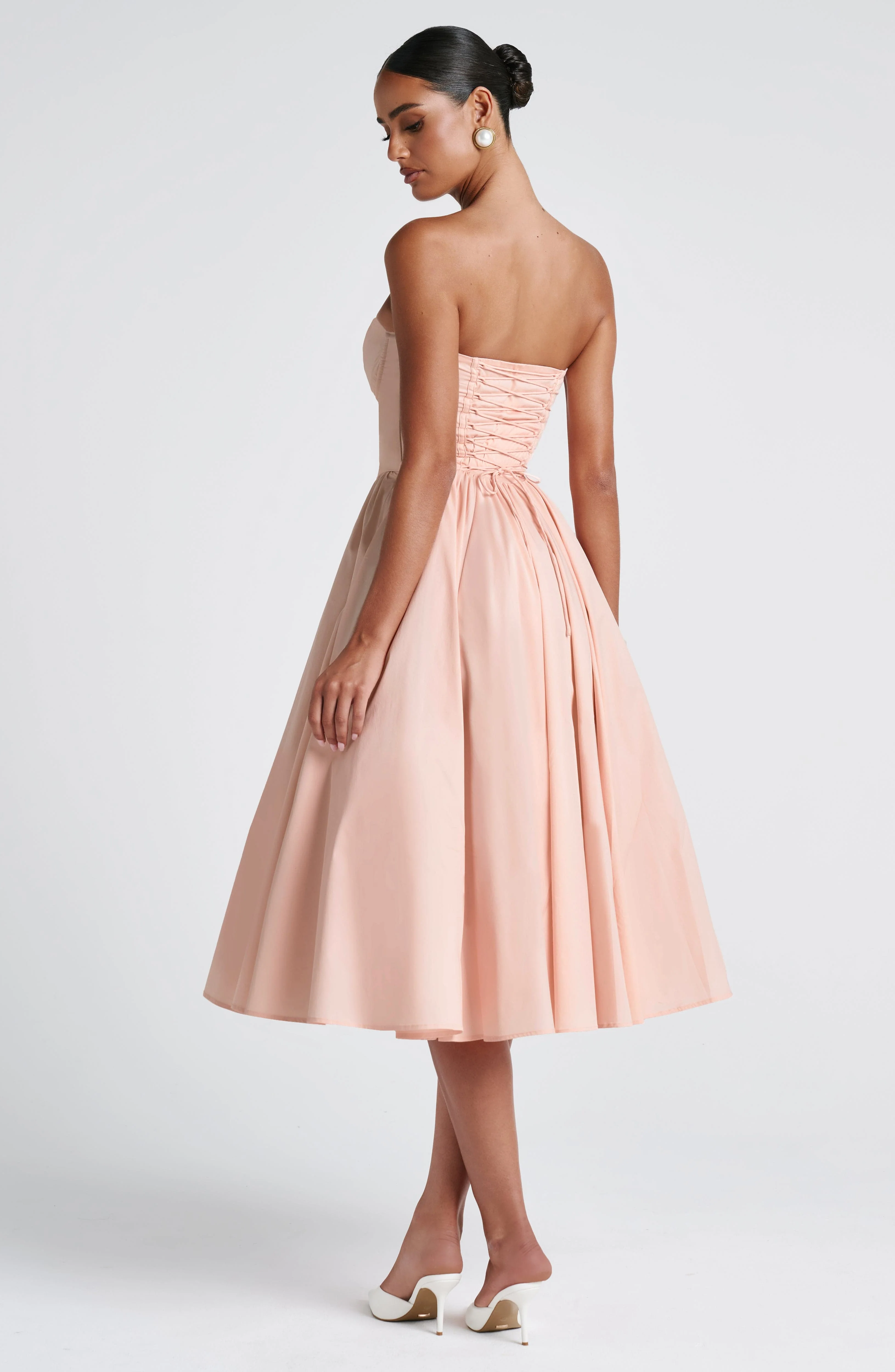 Prim Midi Dress - Soft Peach - Image 8