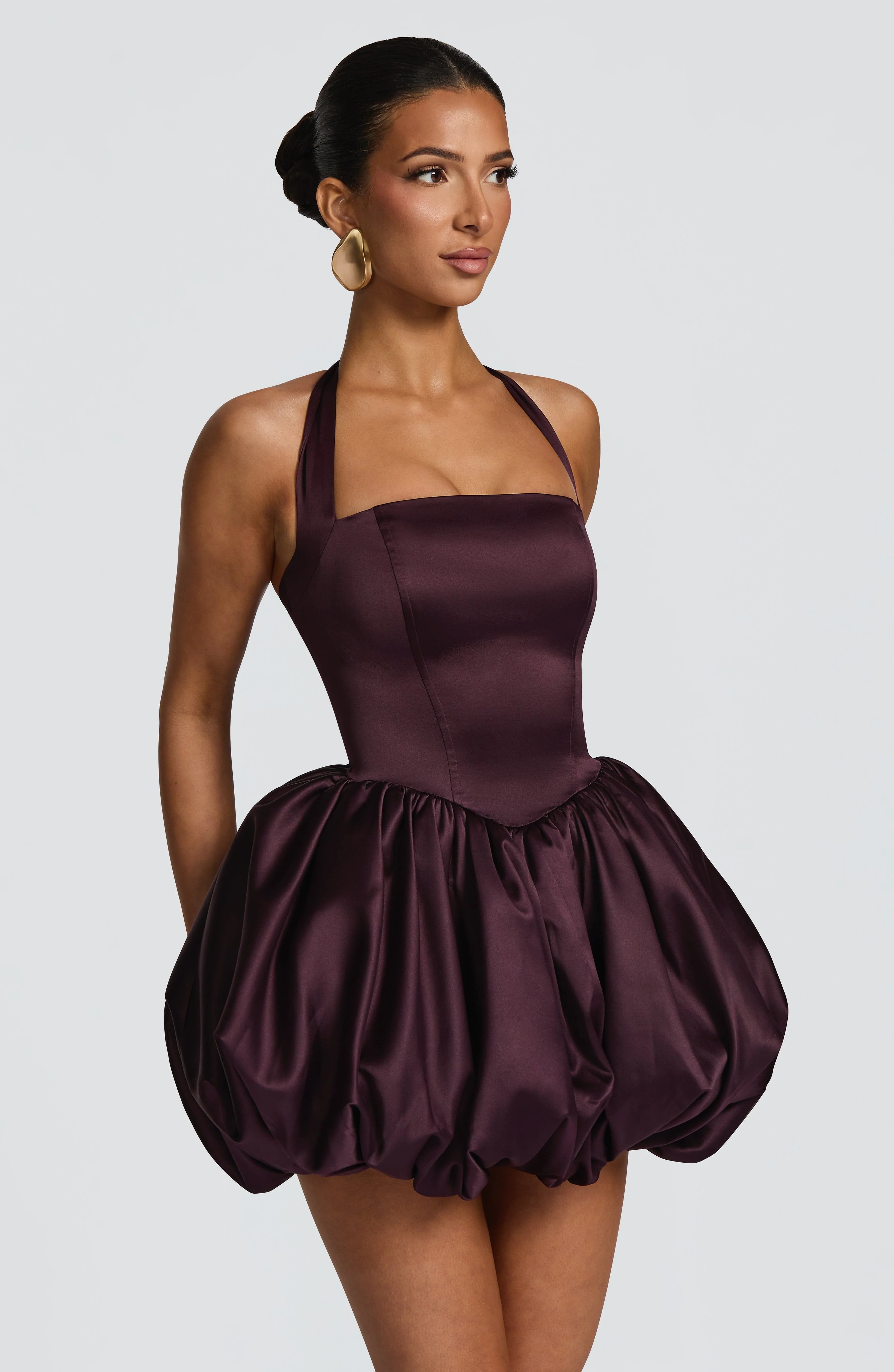 Prudence Mini Dress - Plum - Image 3
