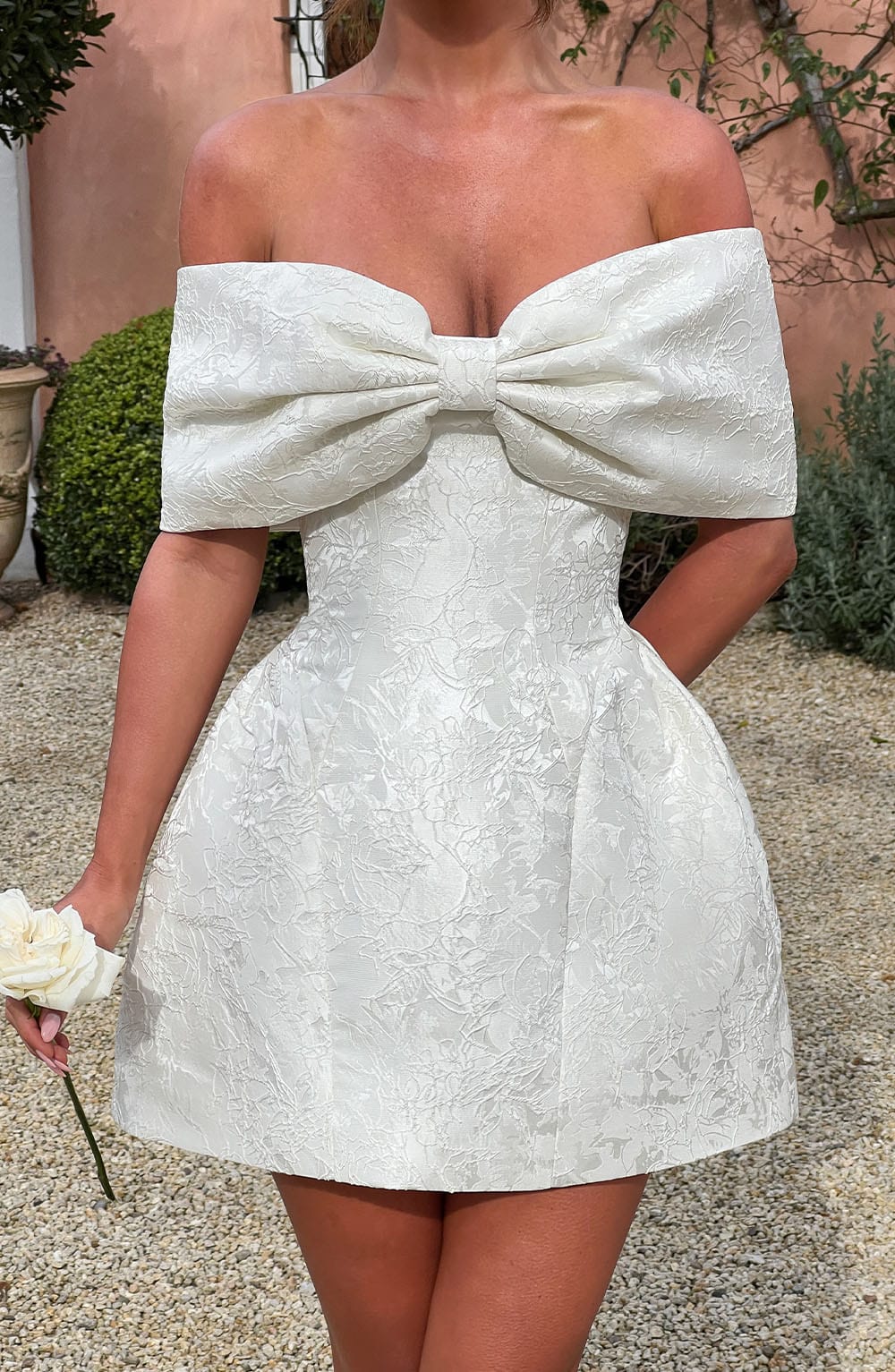 Raquel Mini Dress - Ivory - Image 10
