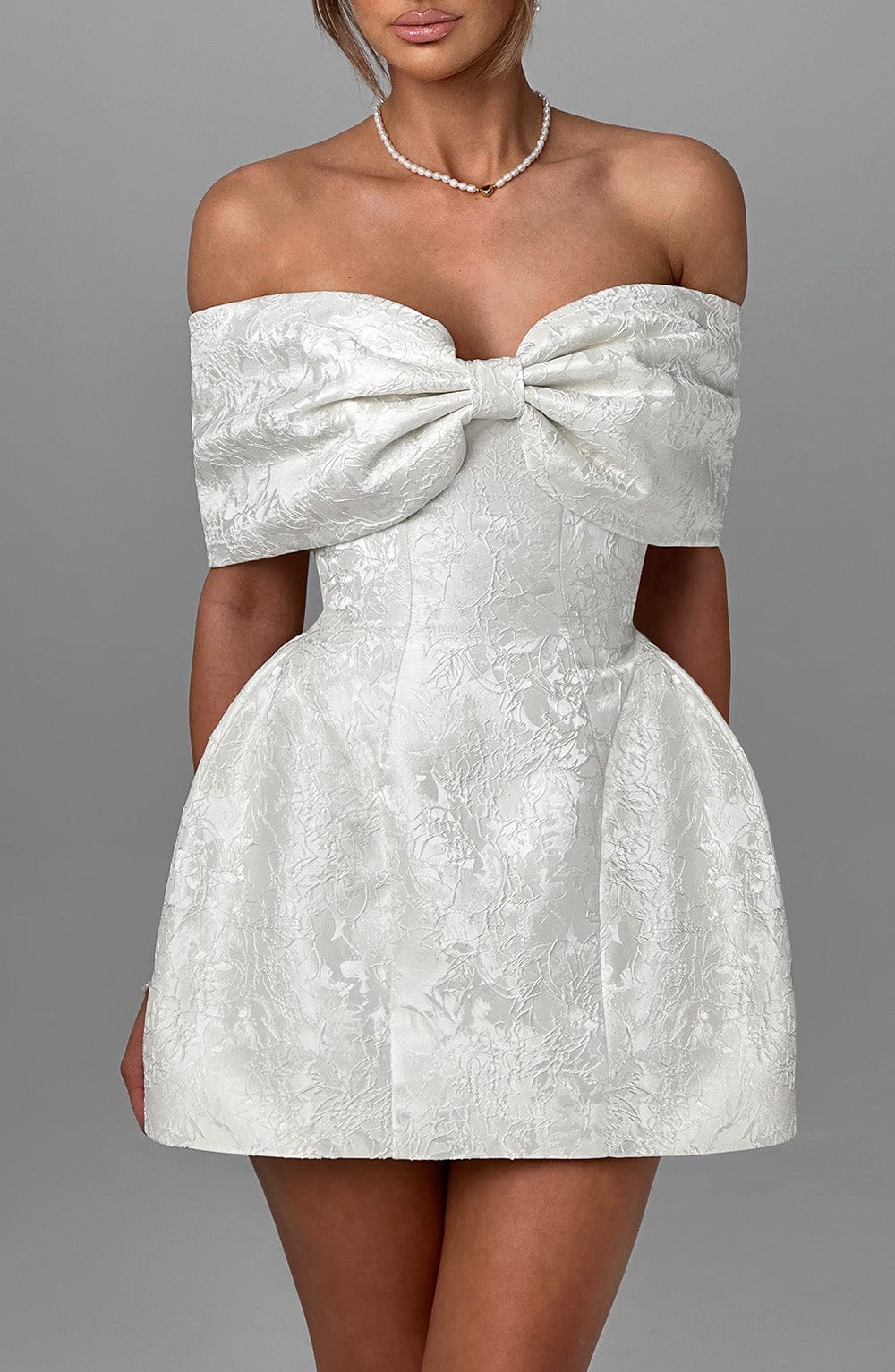 Raquel Mini Dress - Ivory - Image 3