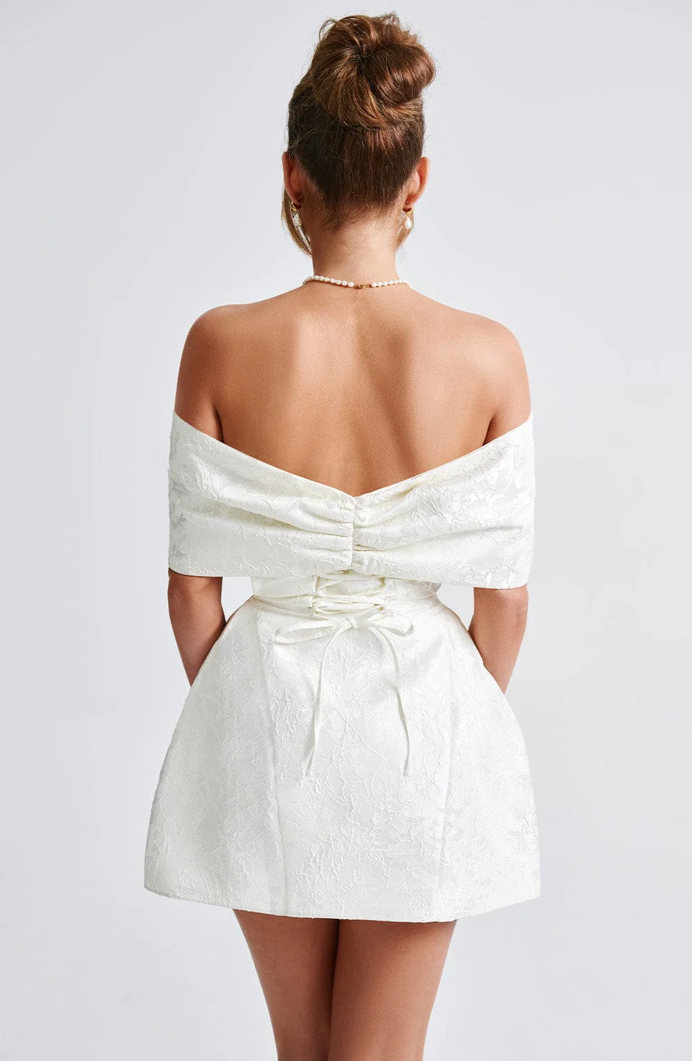 Raquel Mini Dress - Ivory - Image 4