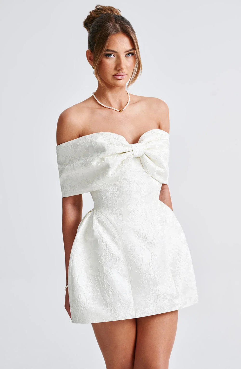 Raquel Mini Dress - Ivory - Image 8