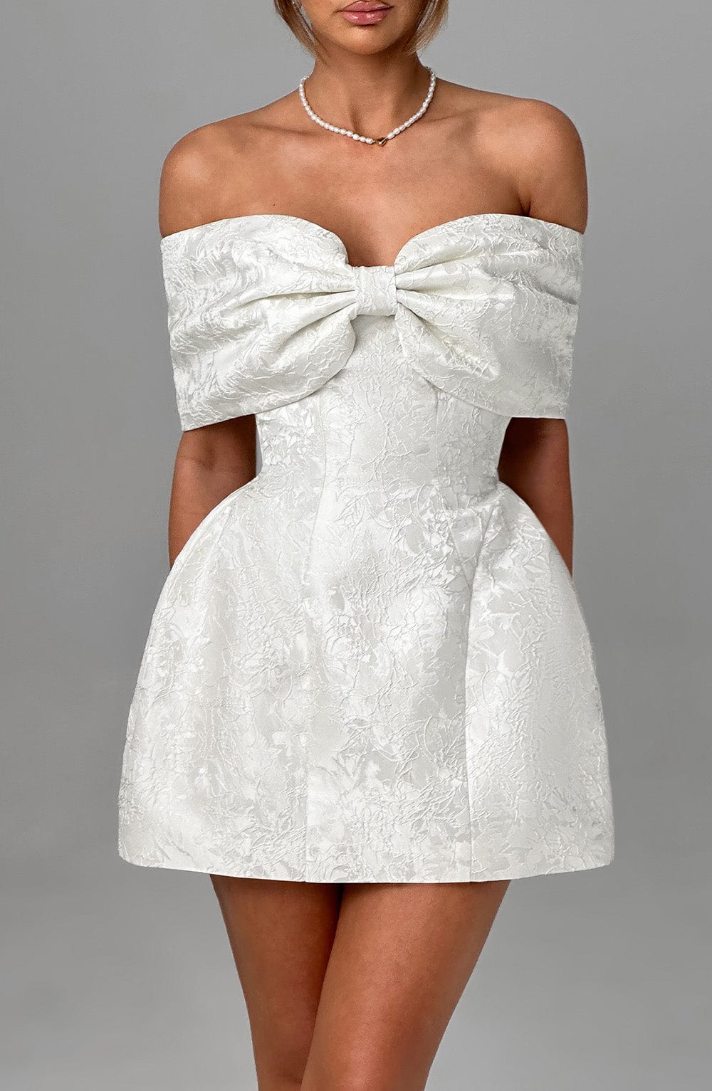 Raquel Mini Dress - Ivory - Image 9