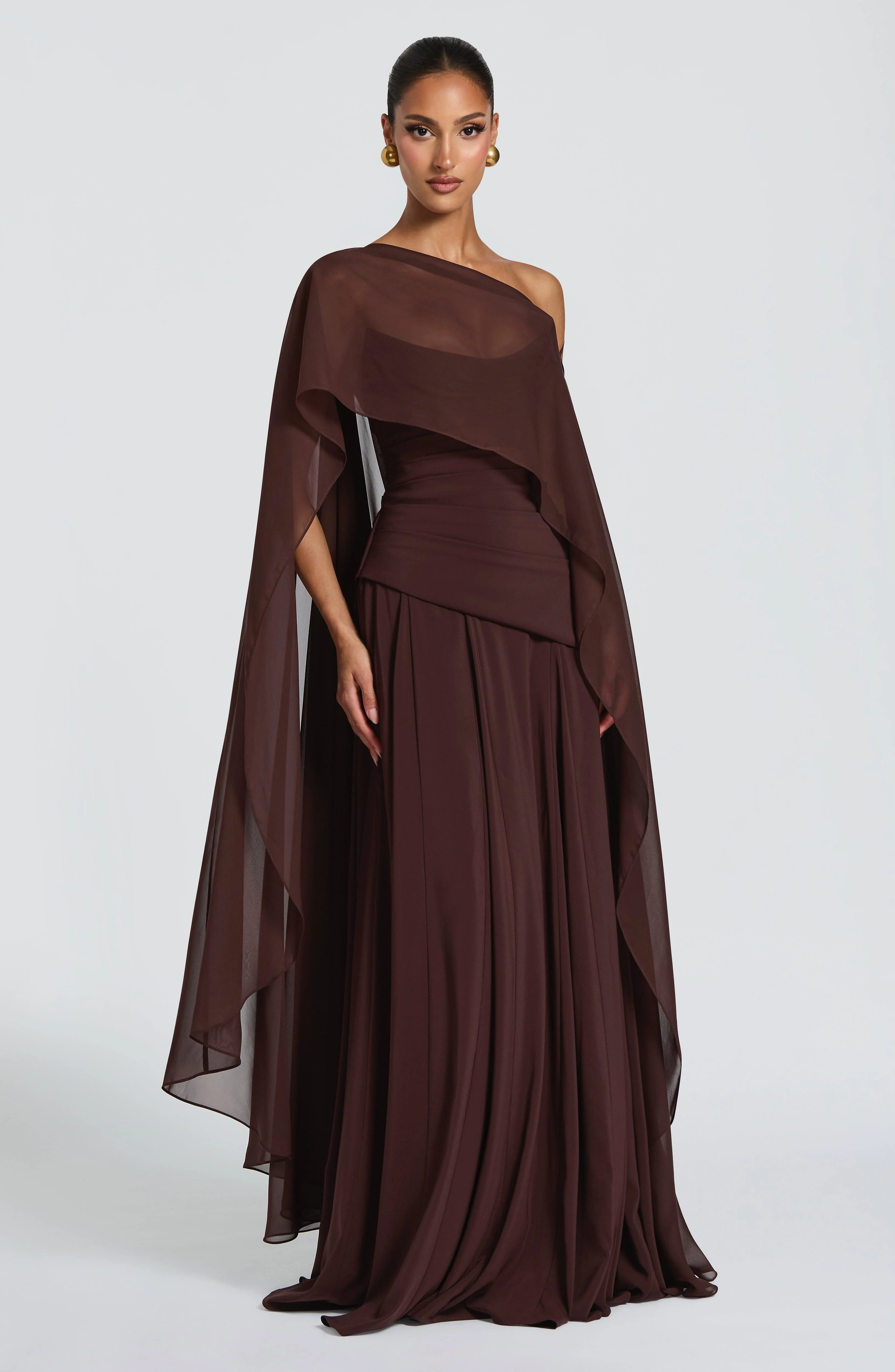 Romy Cape - Plum Brown - Image 2