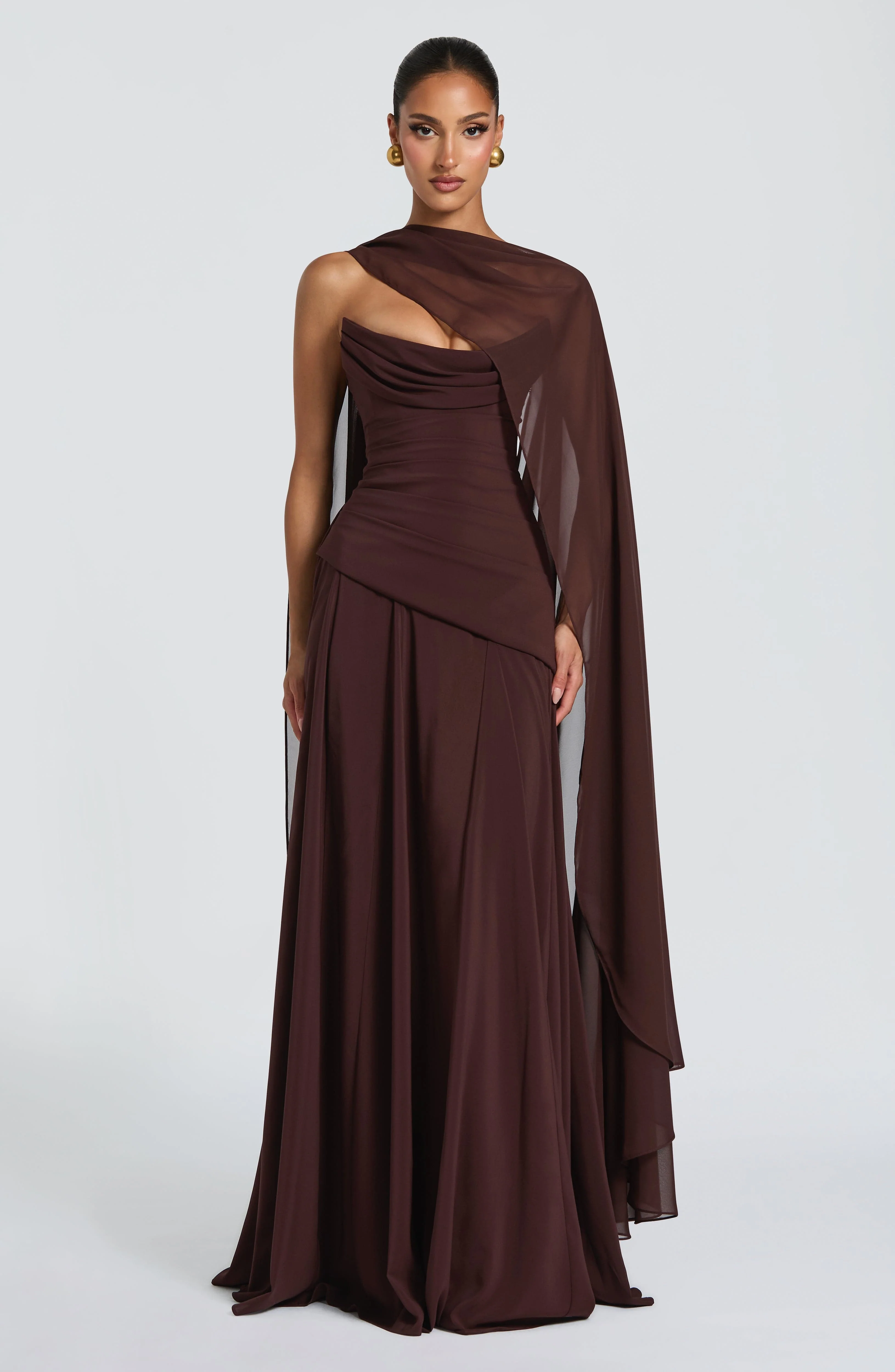 Romy Cape - Plum Brown - Image 6