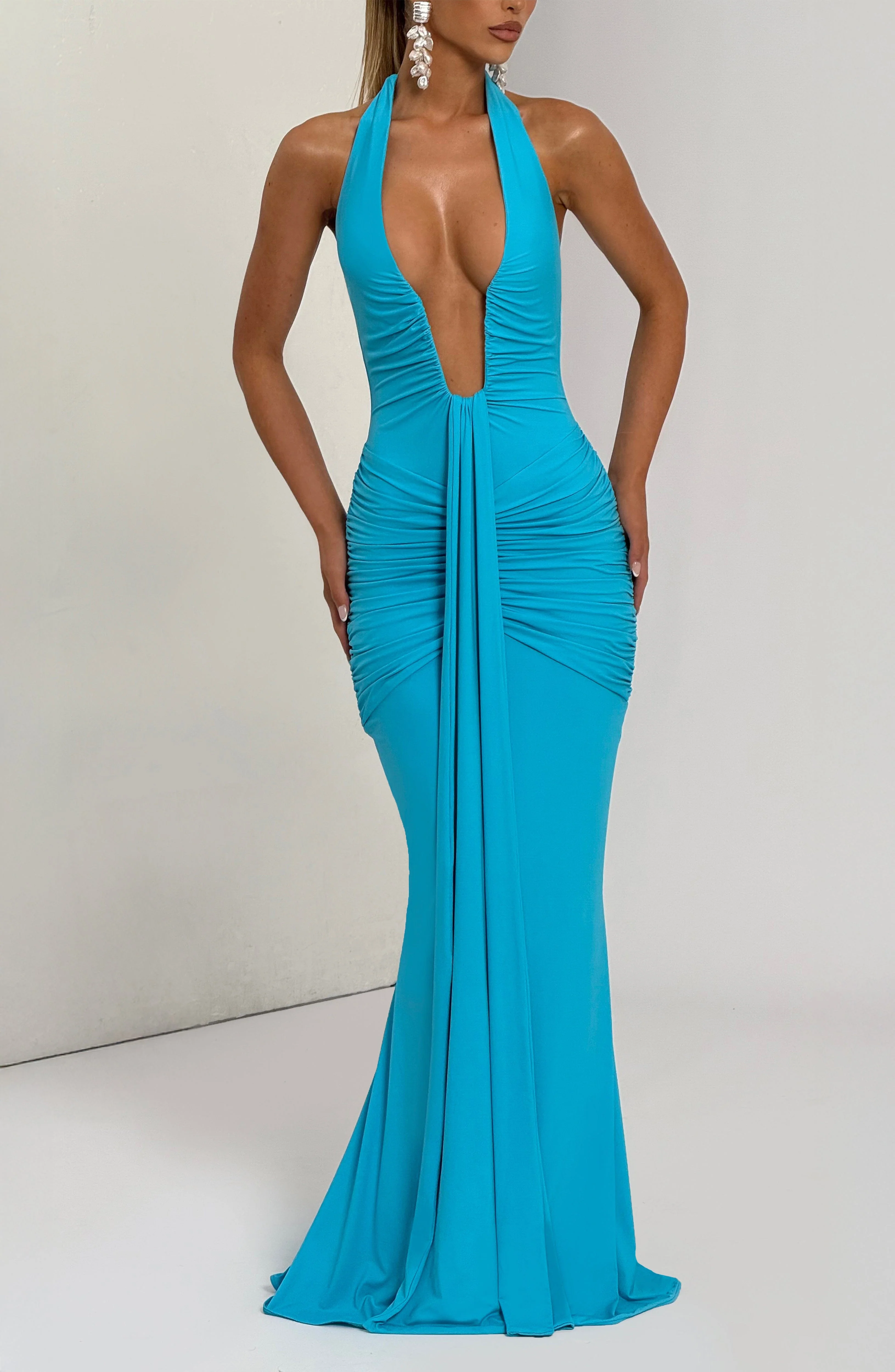 Rosetta Maxi Dress - Aqua - Image 6