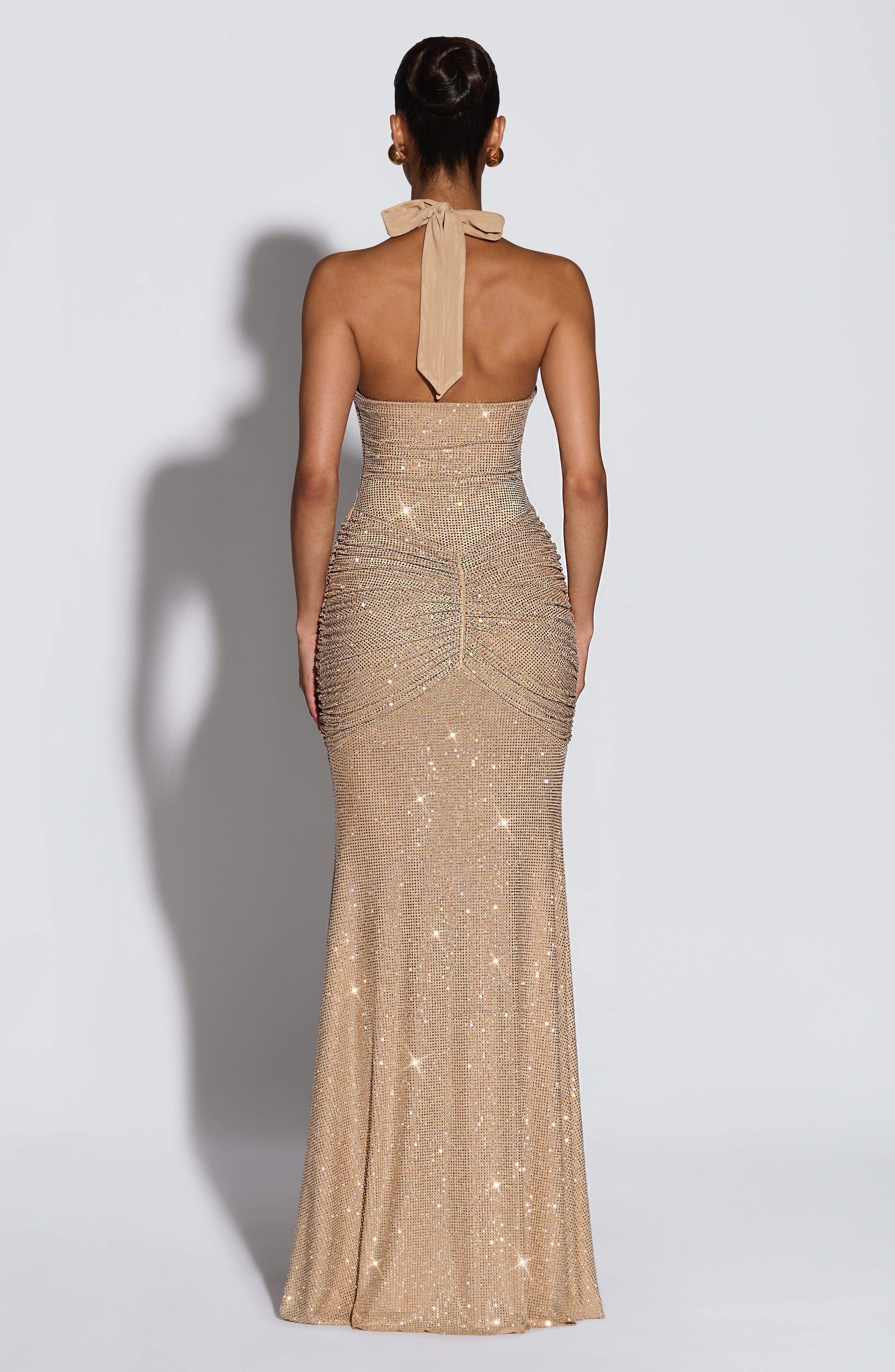 Rosetta Maxi Dress - Gold Sparkle - Image 4