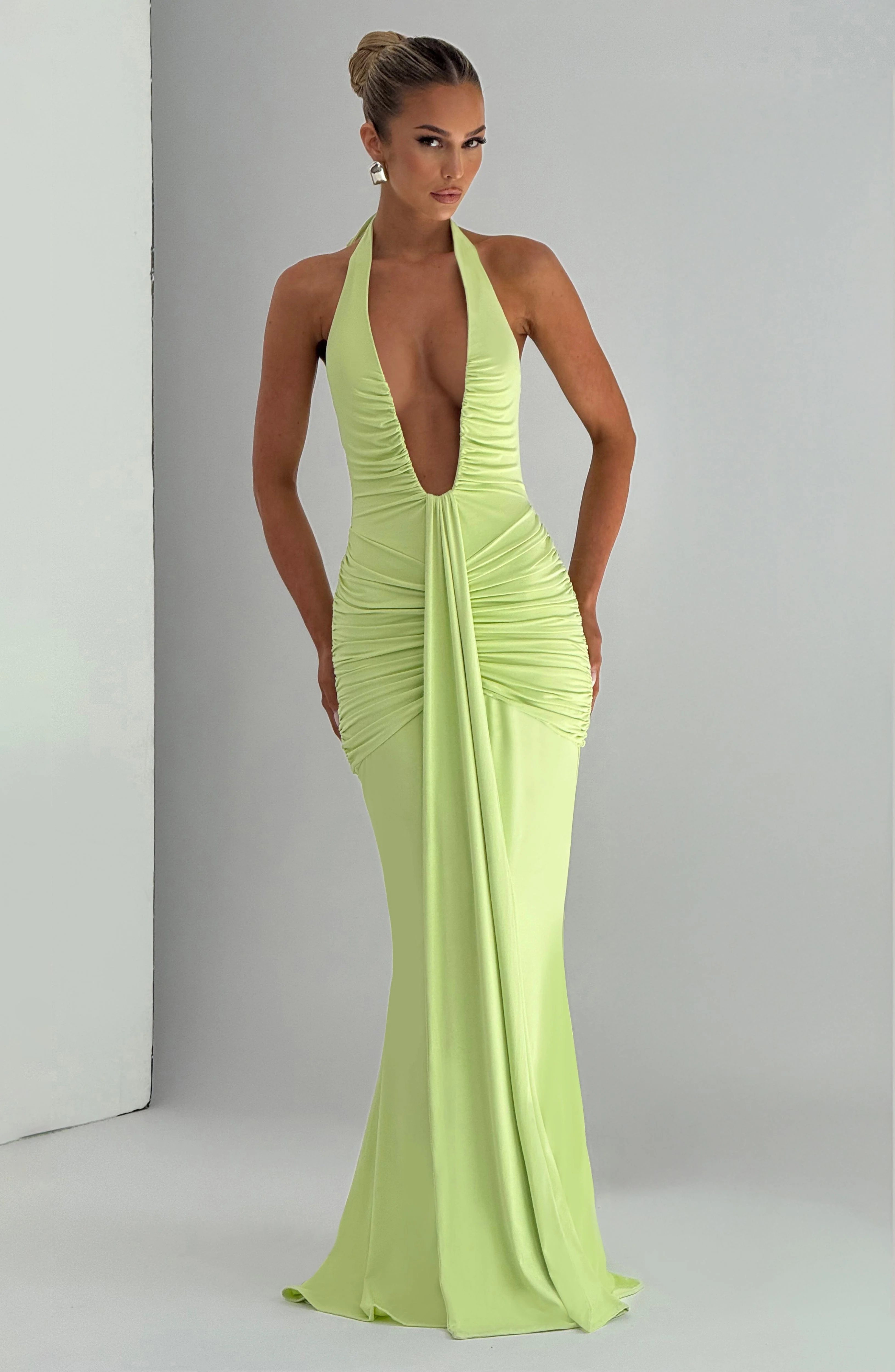 Rosetta Maxi Dress - Lime - Image 2