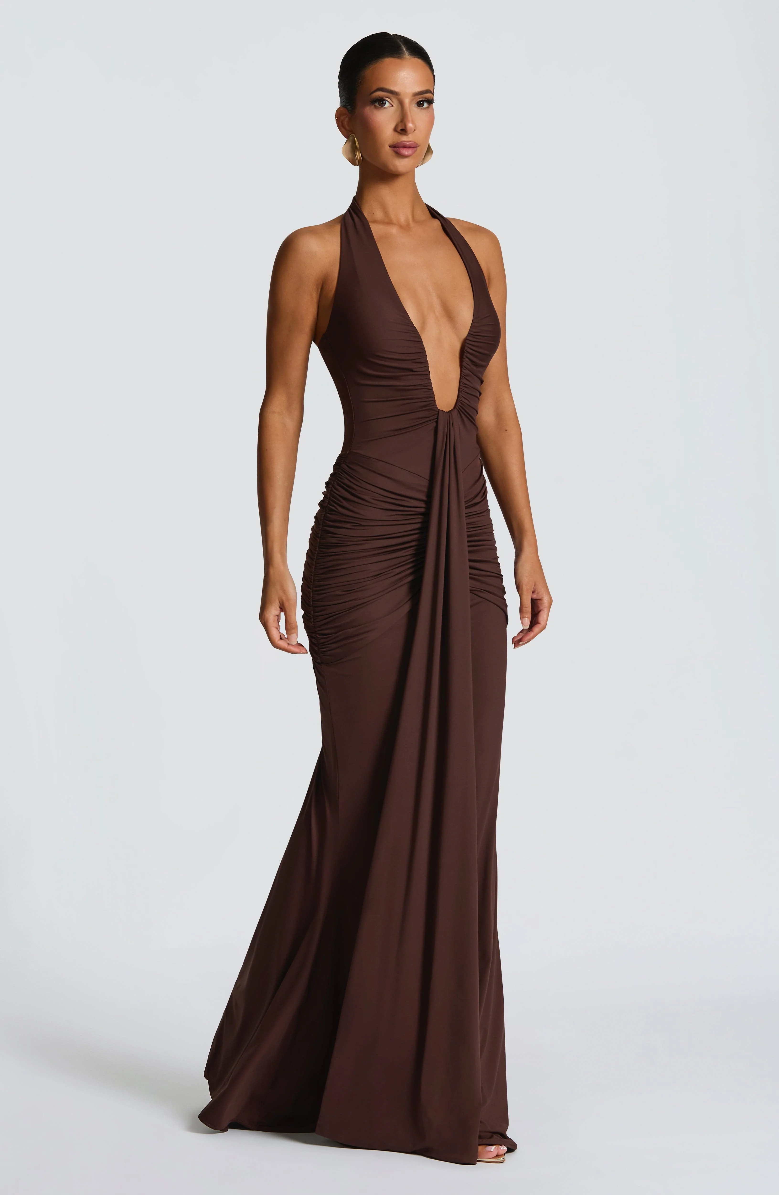 Rosetta Maxi Dress - Plum Brown - Image 10