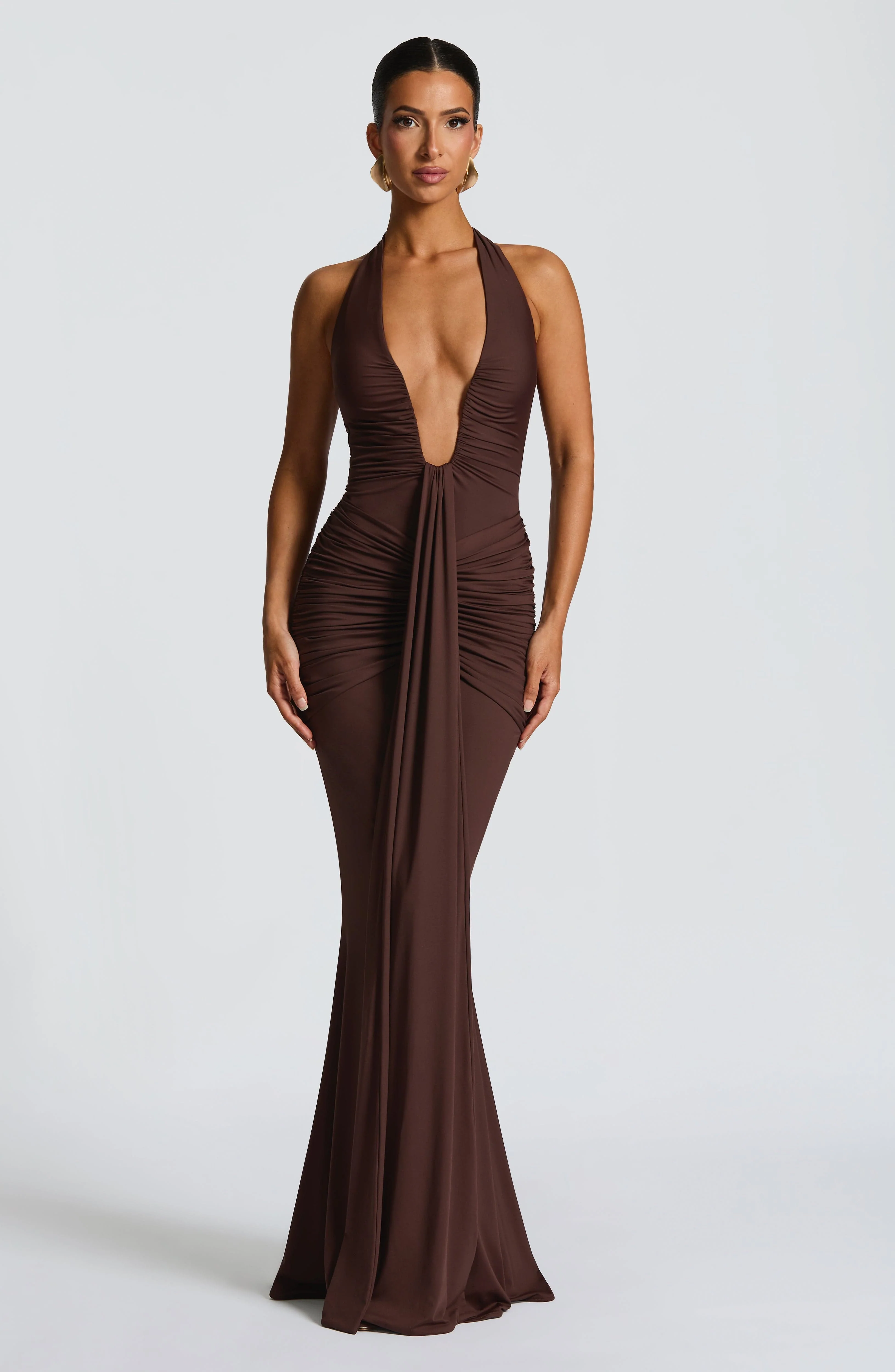 Rosetta Maxi Dress - Plum Brown - Image 12