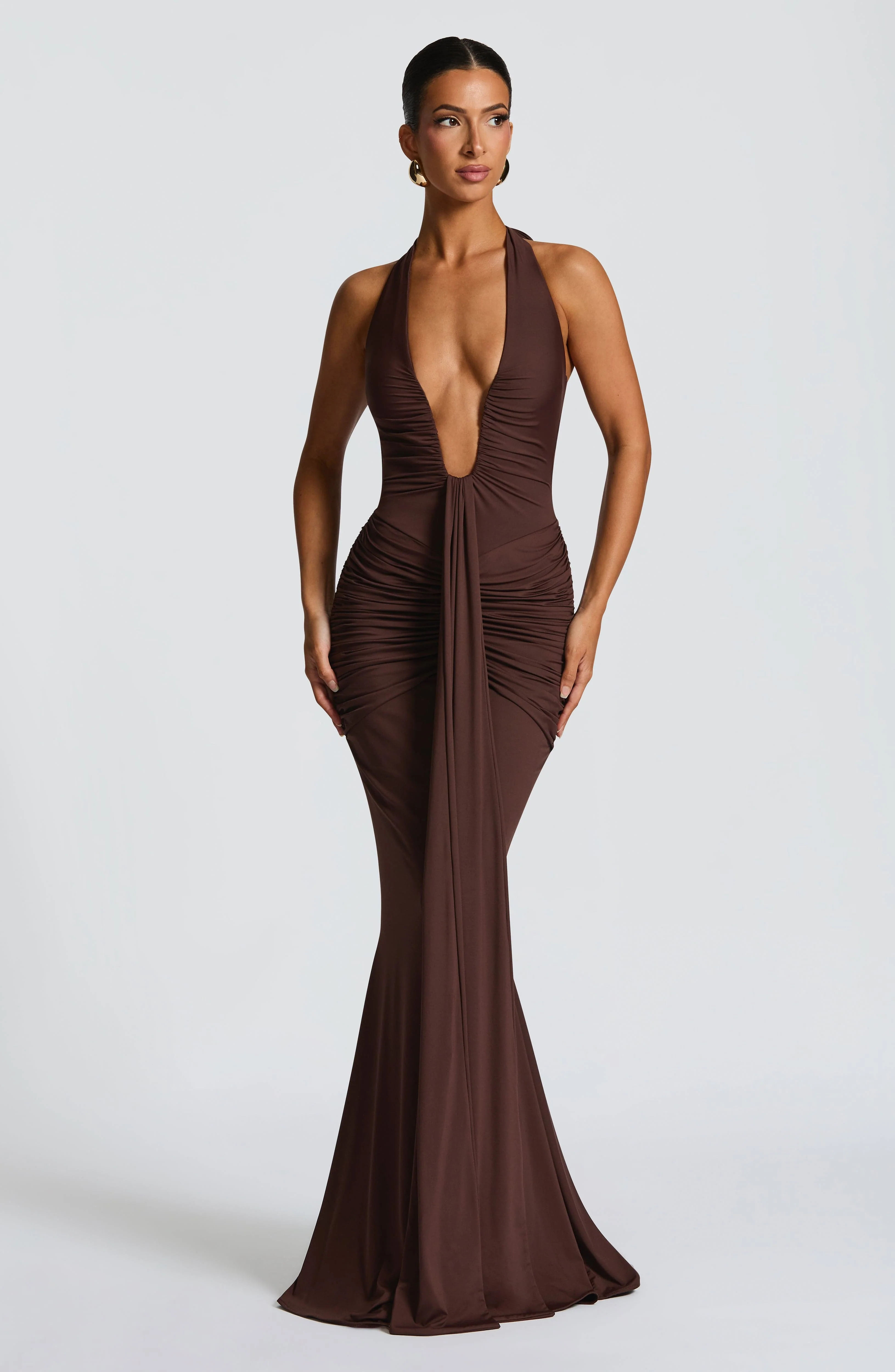 Rosetta Maxi Dress - Plum Brown - Image 2