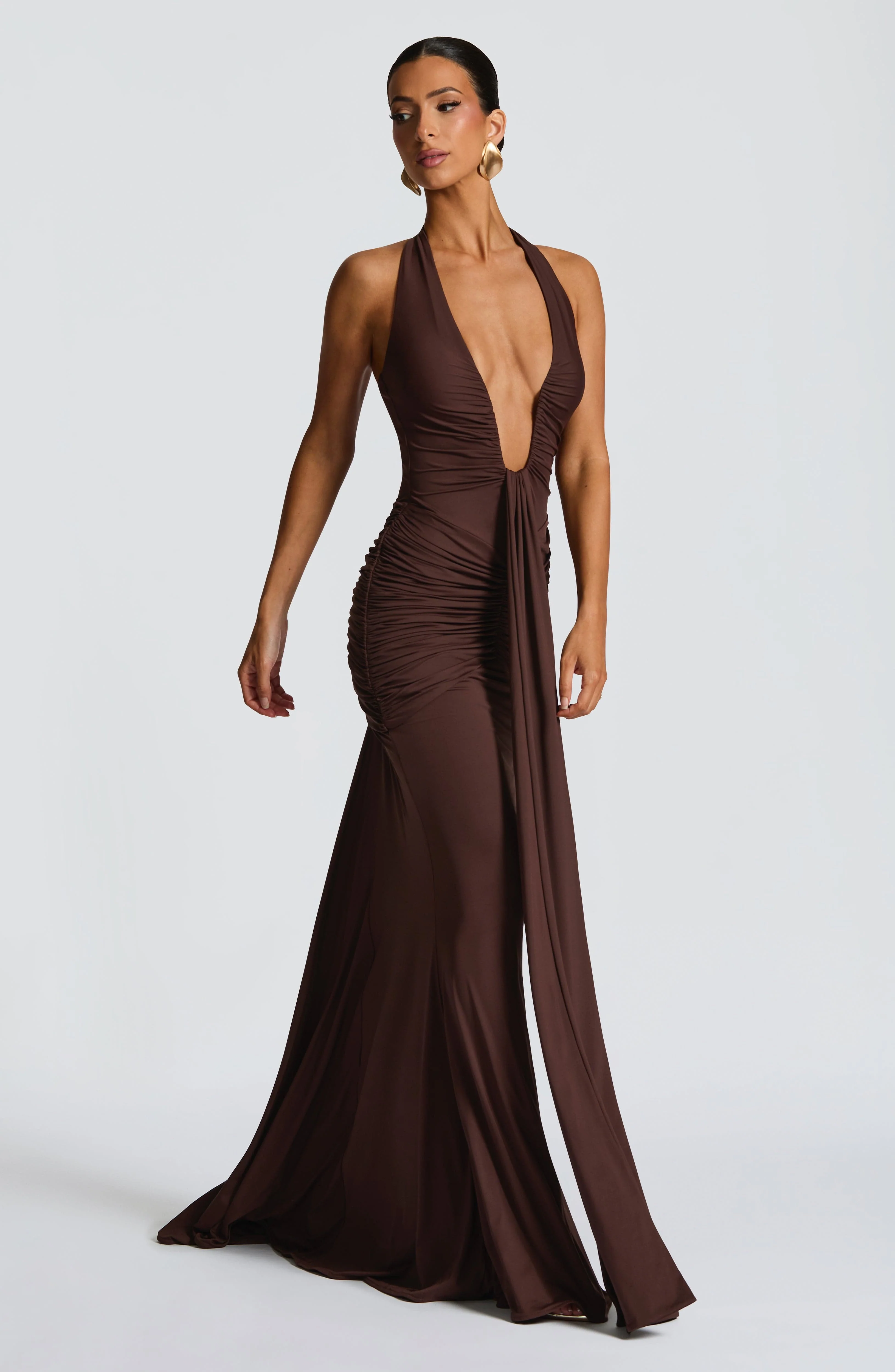 Rosetta Maxi Dress - Plum Brown - Image 3