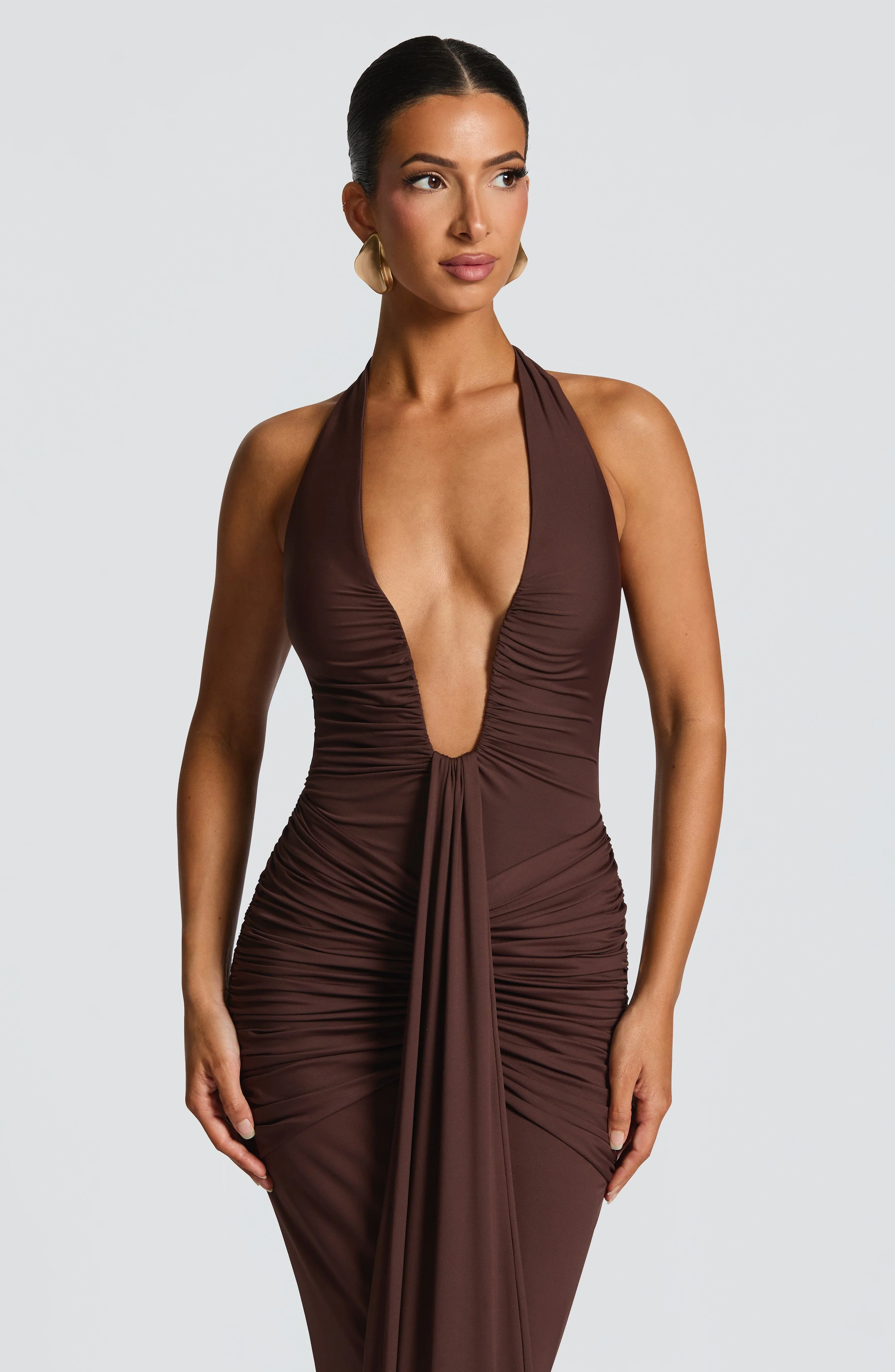 Rosetta Maxi Dress - Plum Brown - Image 6