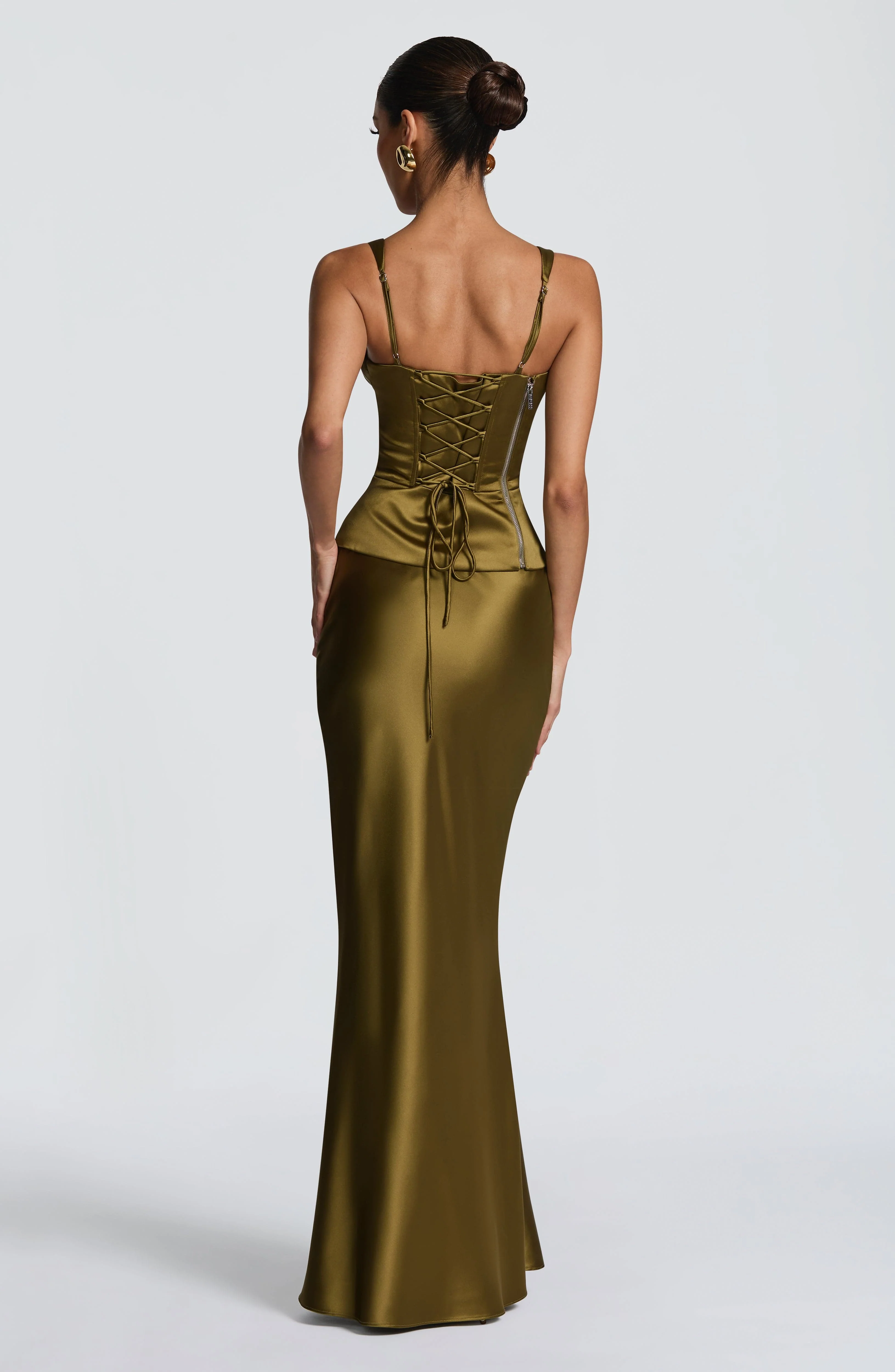 Rowan Corset - Deep Olive - Image 2
