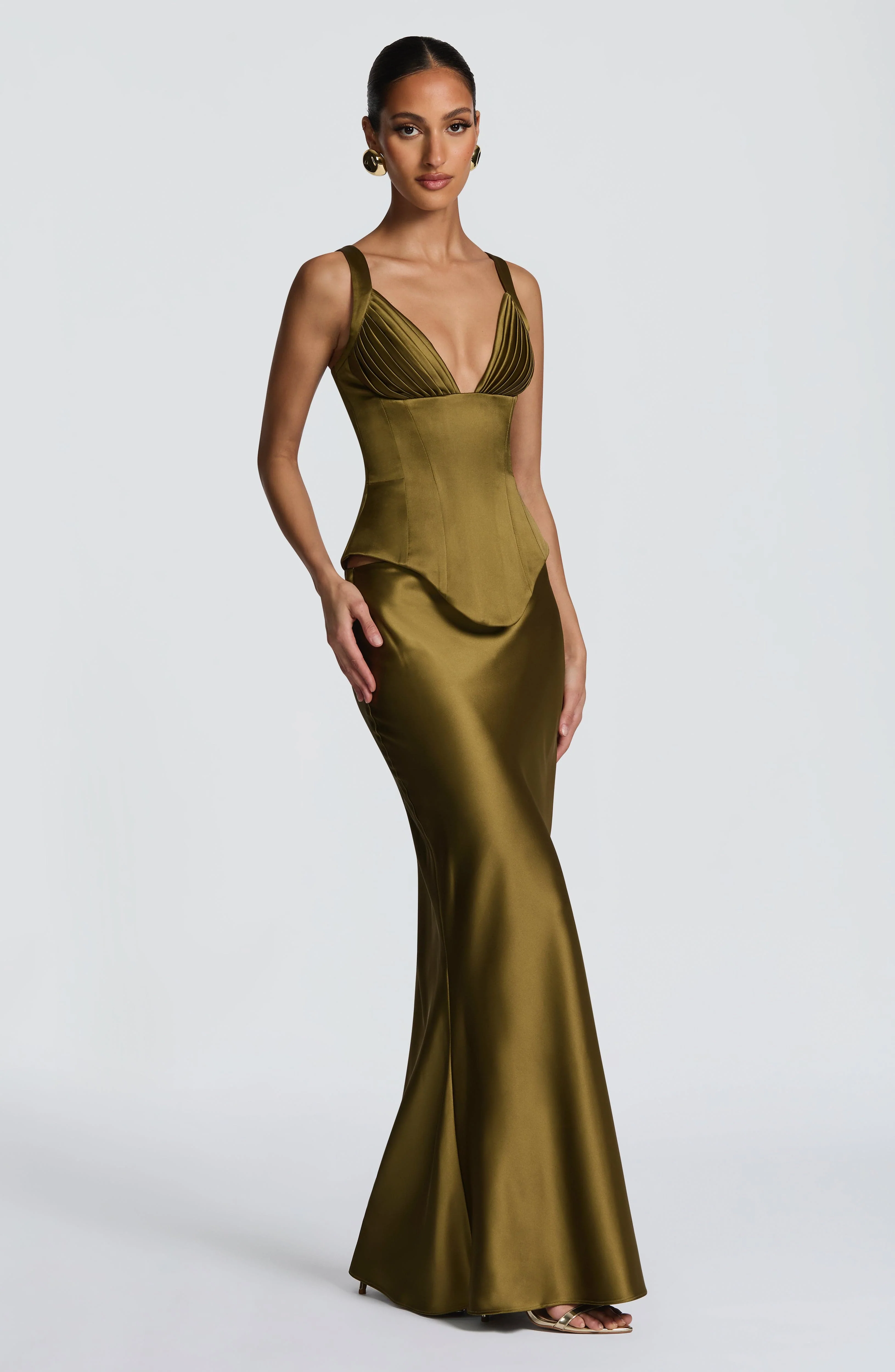 Rowan Corset - Deep Olive - Image 3