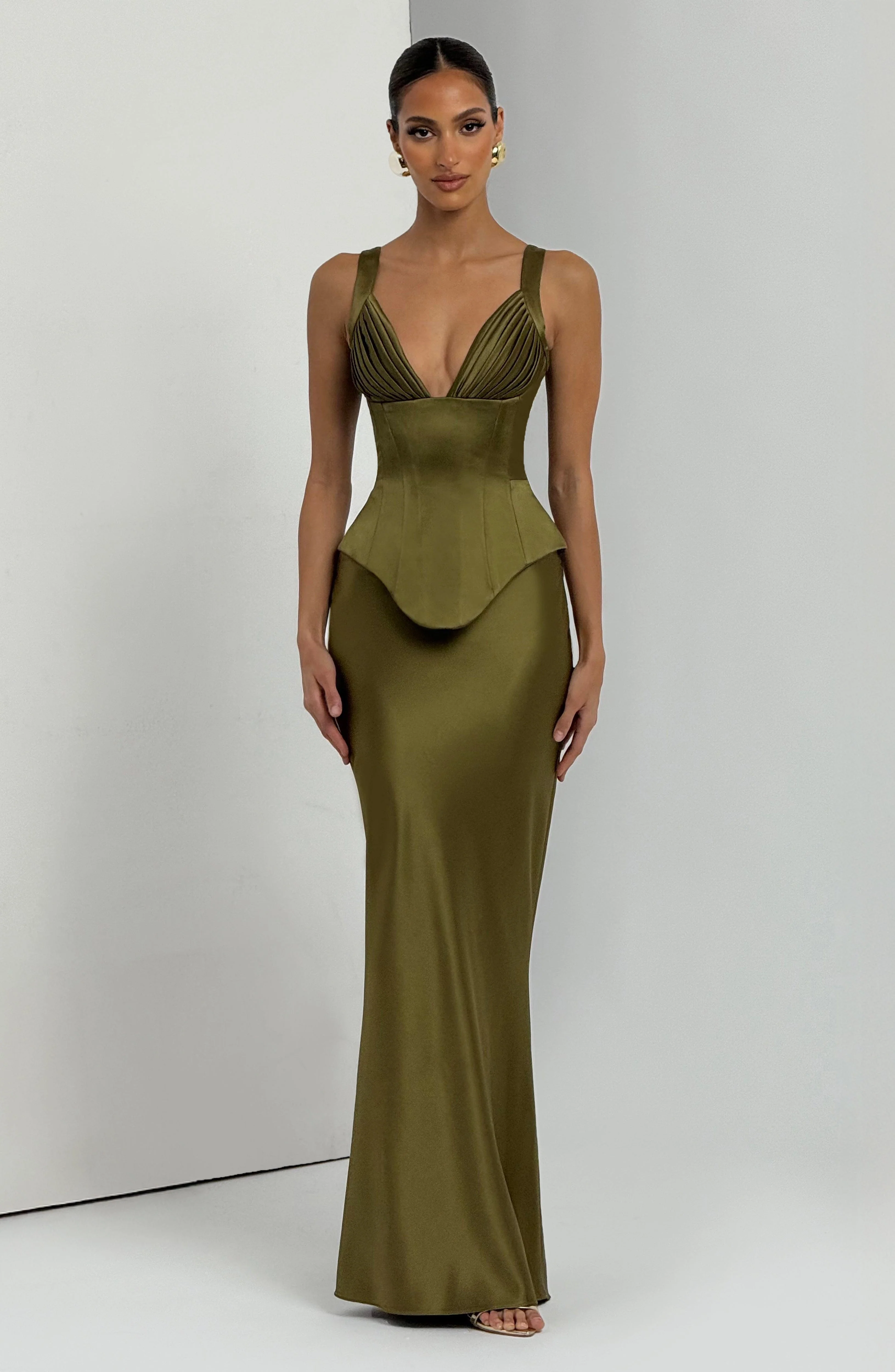 Rowan Corset - Deep Olive - Image 6