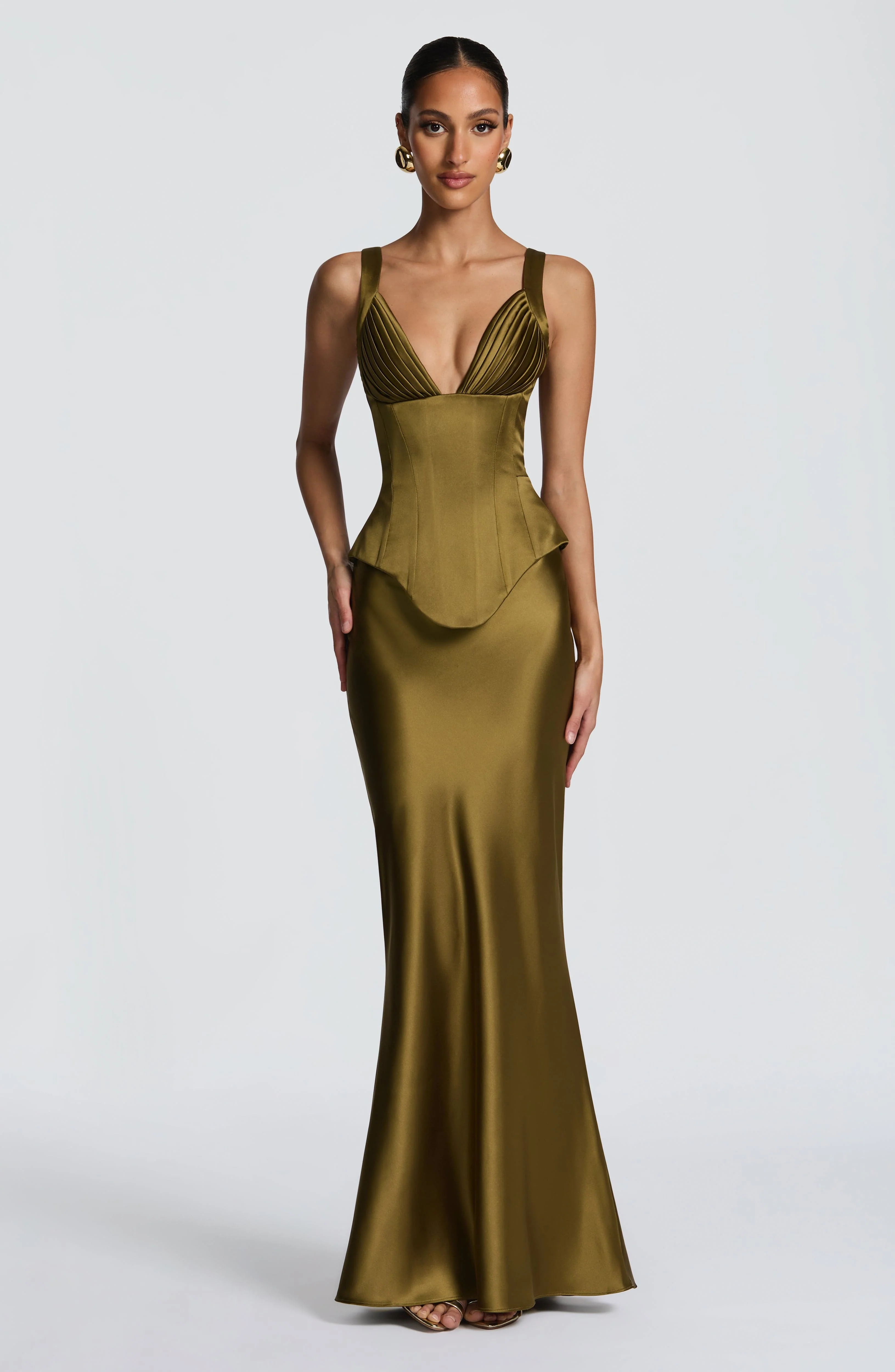 Rowan Corset - Deep Olive - Image 7