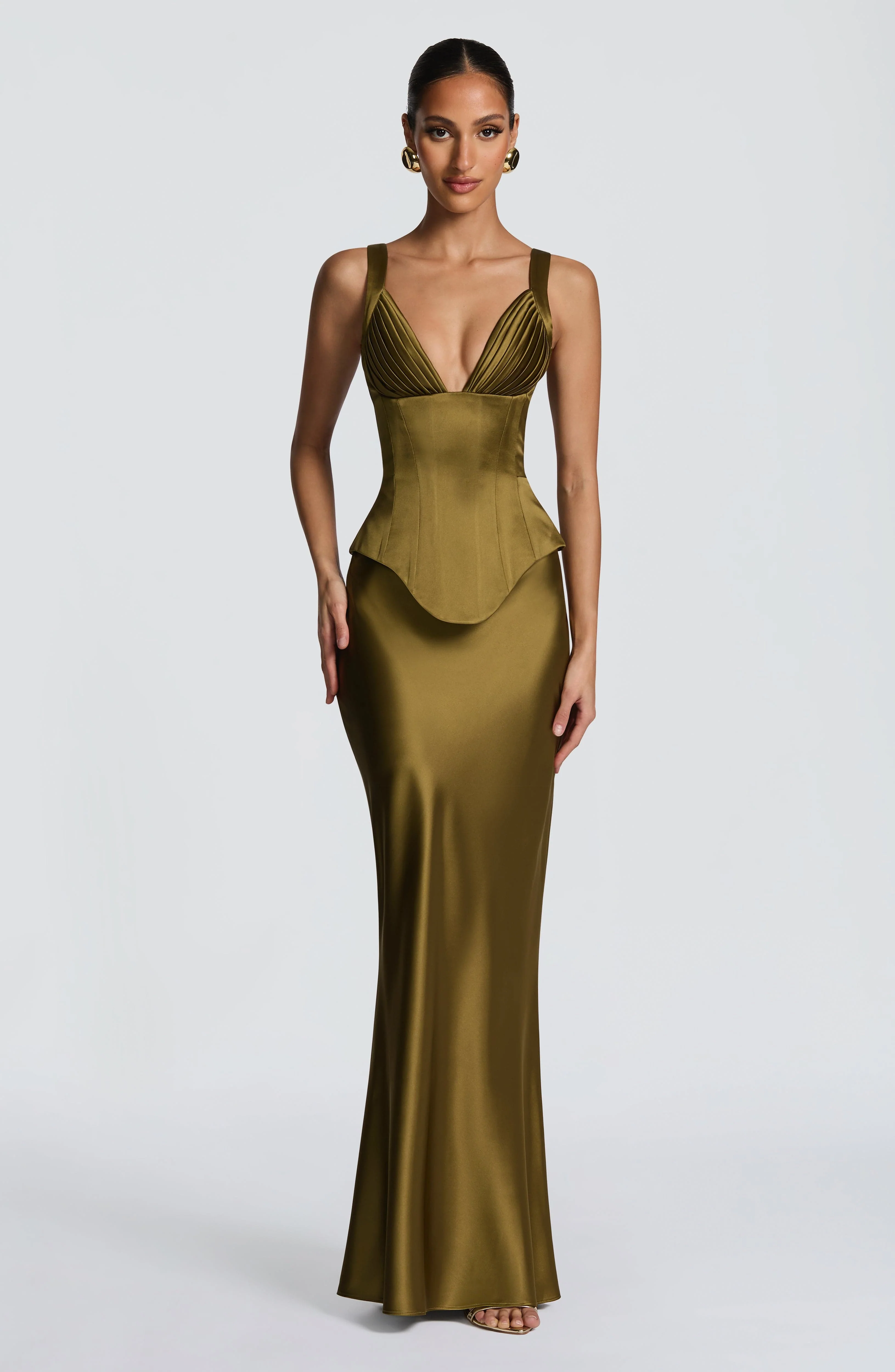 Rowan Corset - Deep Olive - Image 8