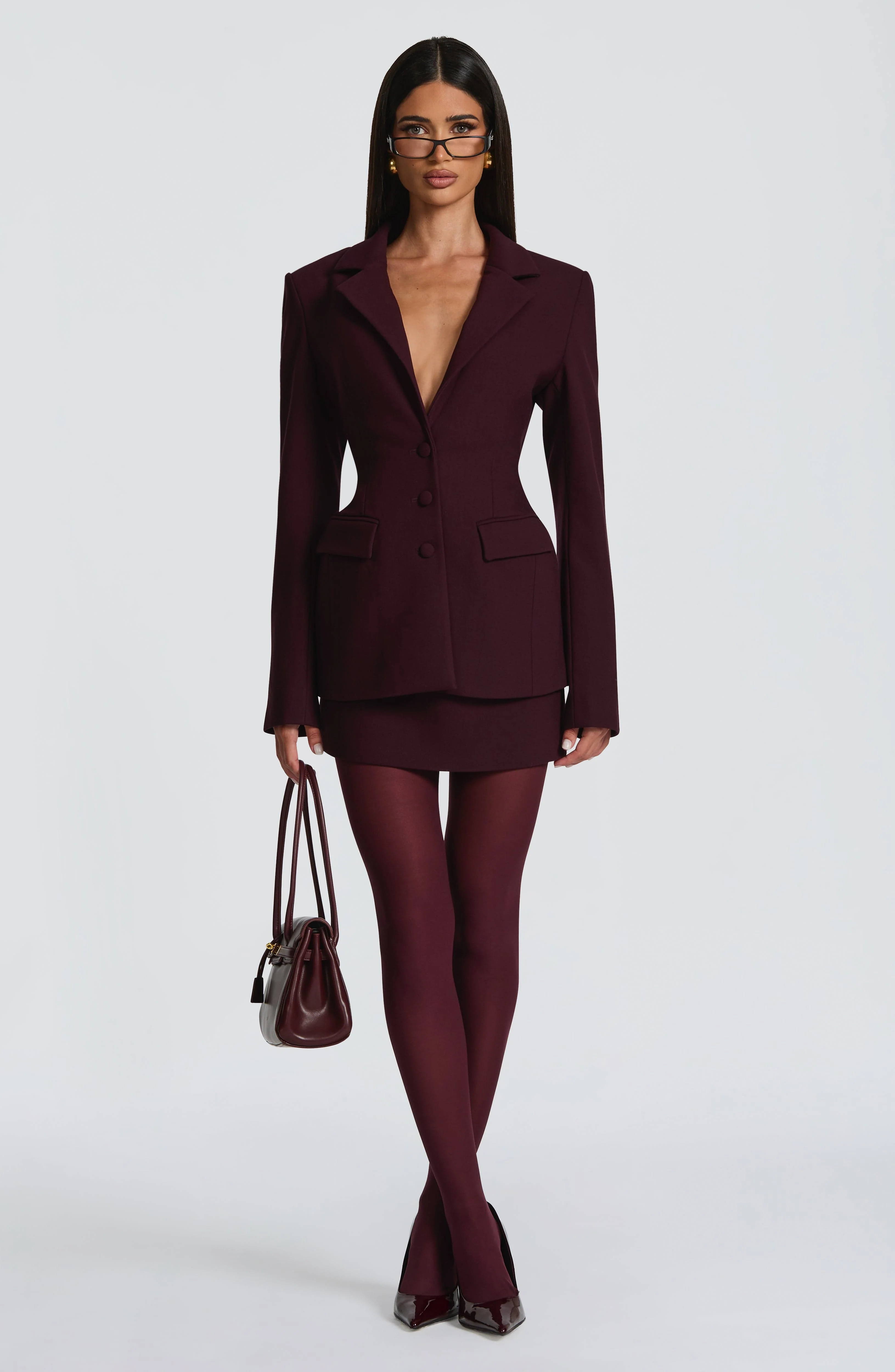 Rowena Blazer - Plum - Image 5