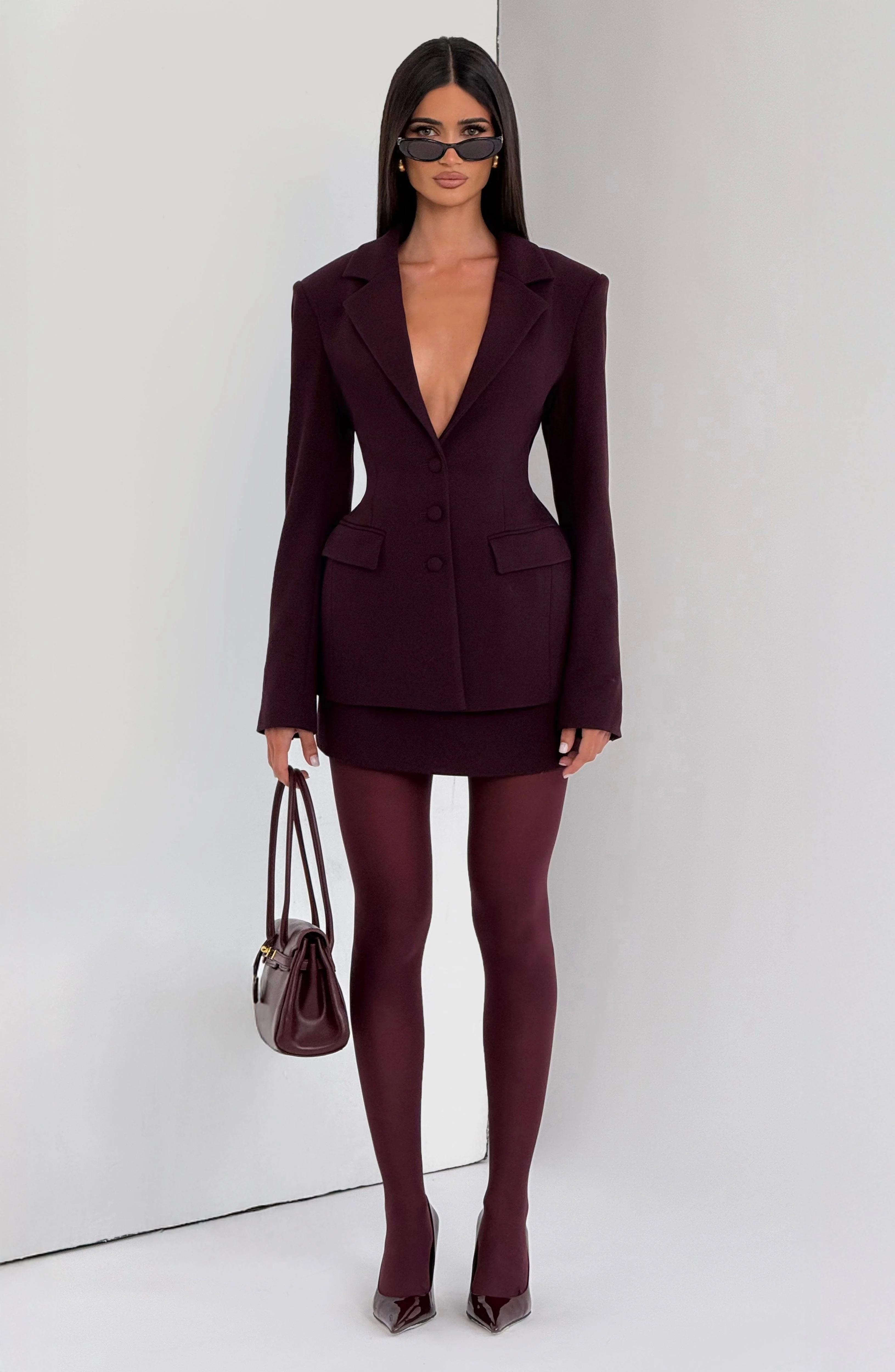 Rowena Blazer - Plum - Image 7