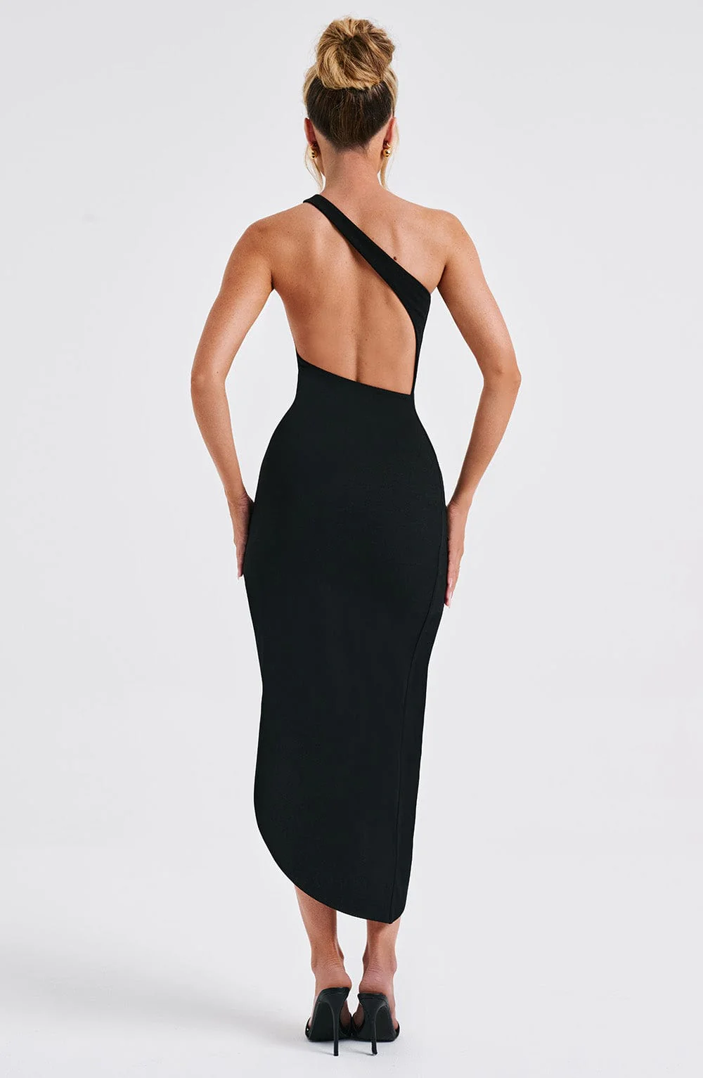 Saffira Midi Dress - Black - Image 2
