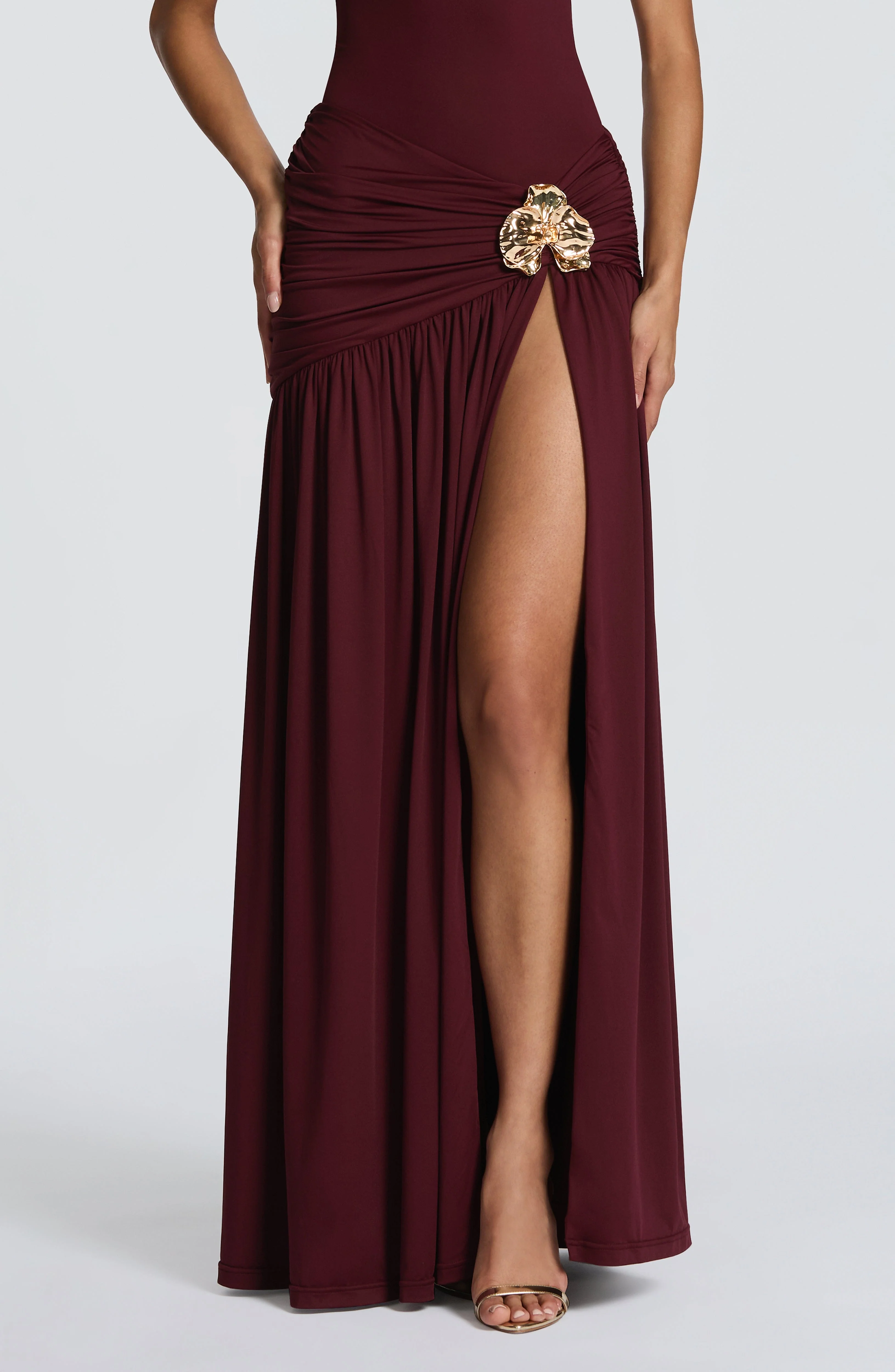 Saira Maxi Skirt - Cherry Lacquer - Image 4
