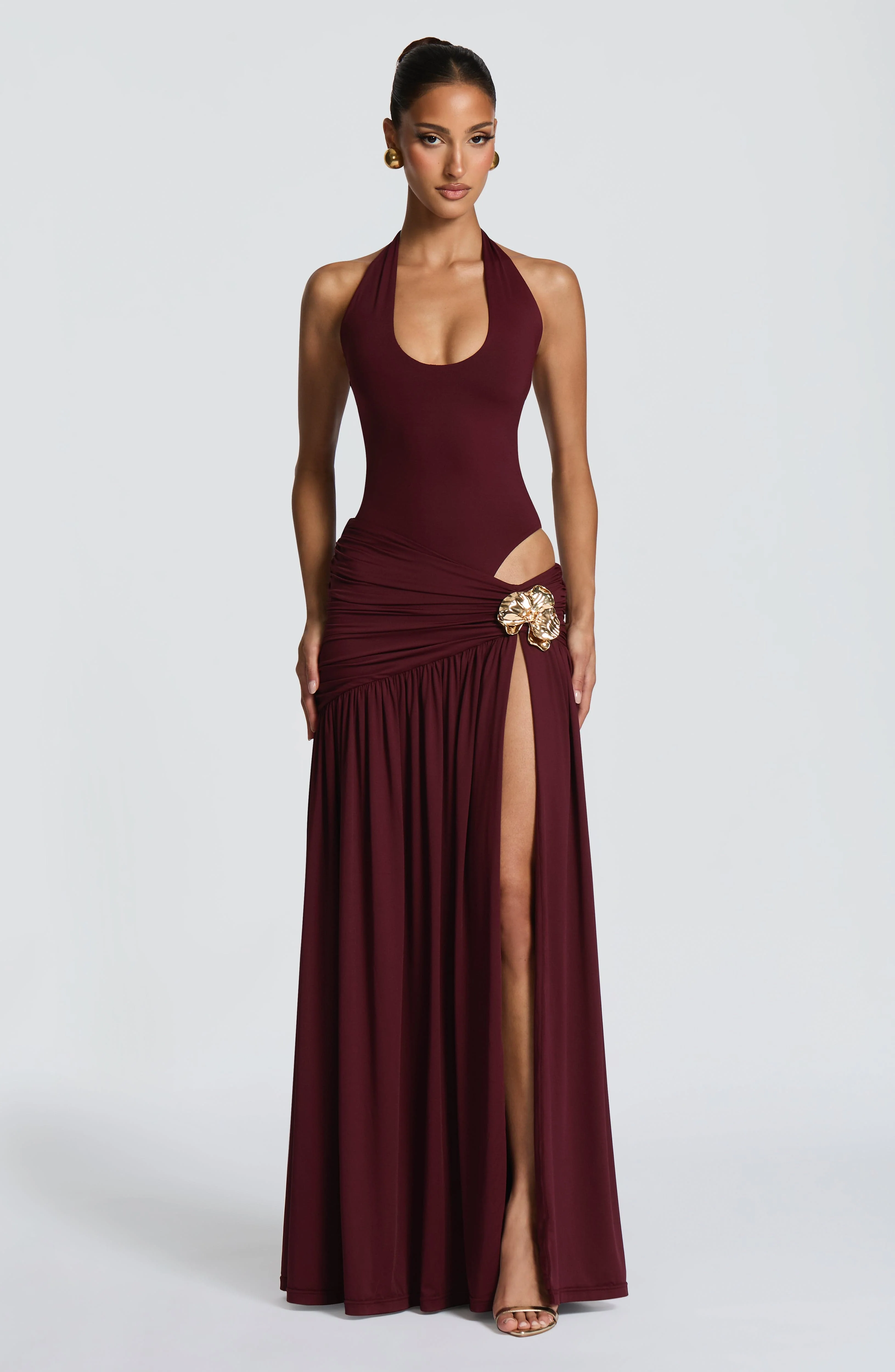 Saira Maxi Skirt - Cherry Lacquer - Image 8
