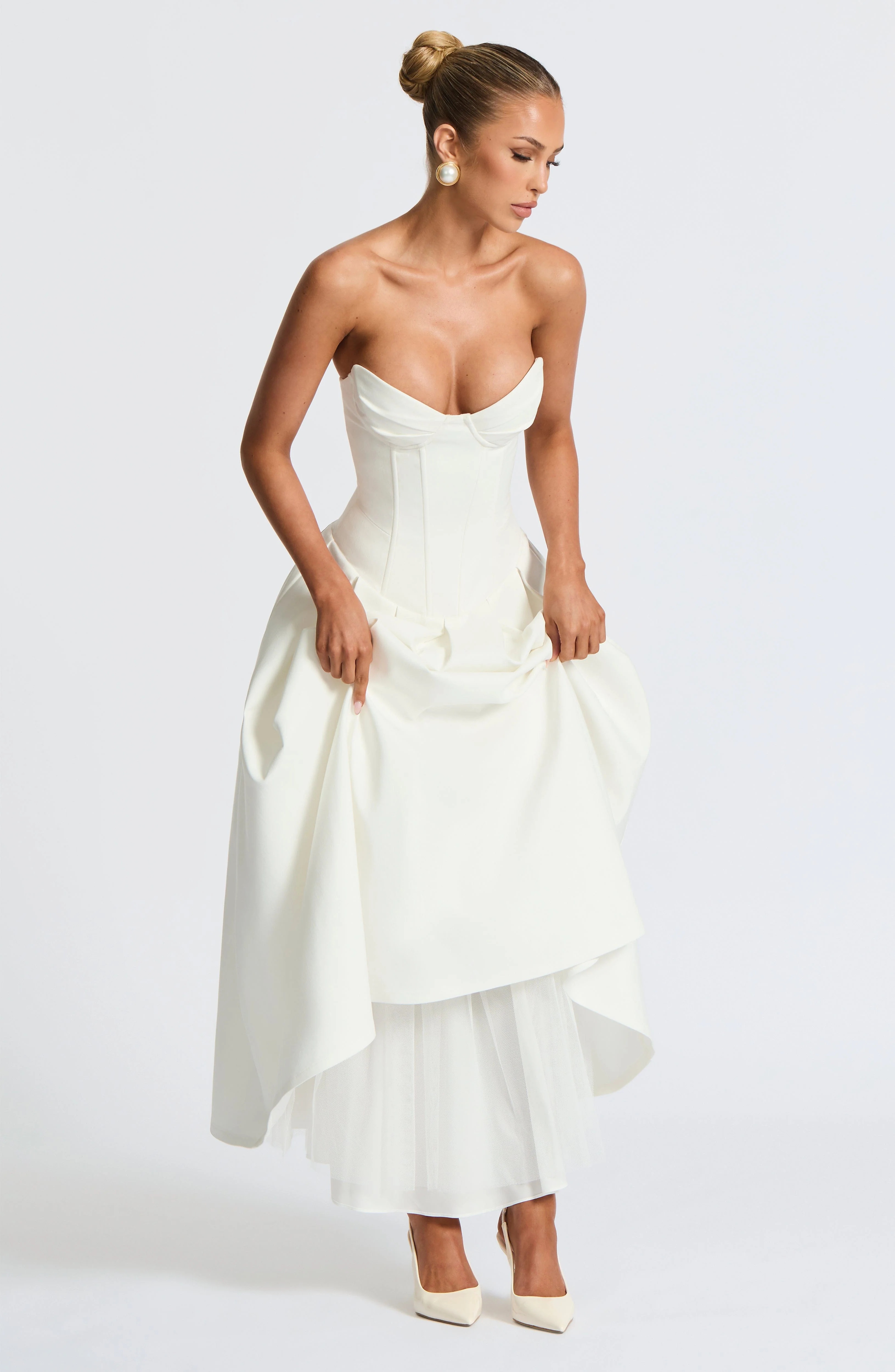 Salma Midi Dress - Ivory - Image 2