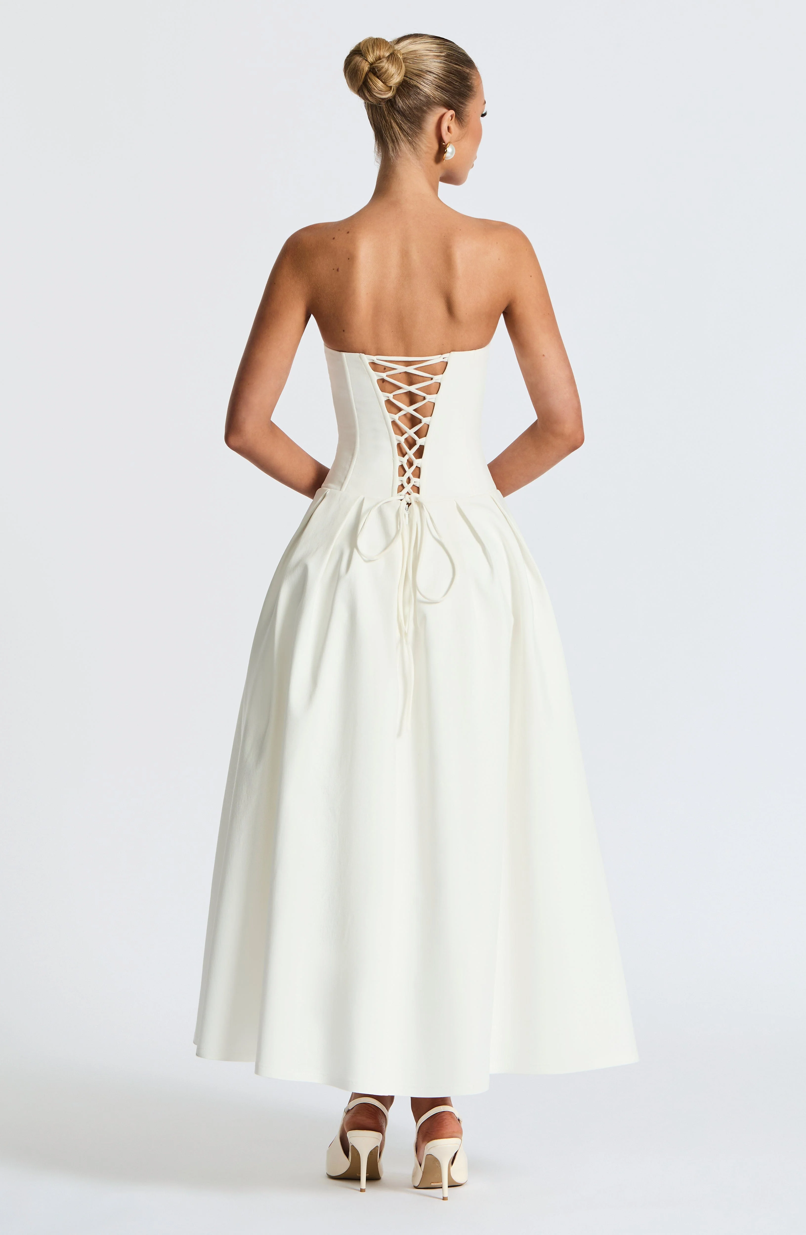 Salma Midi Dress - Ivory - Image 3