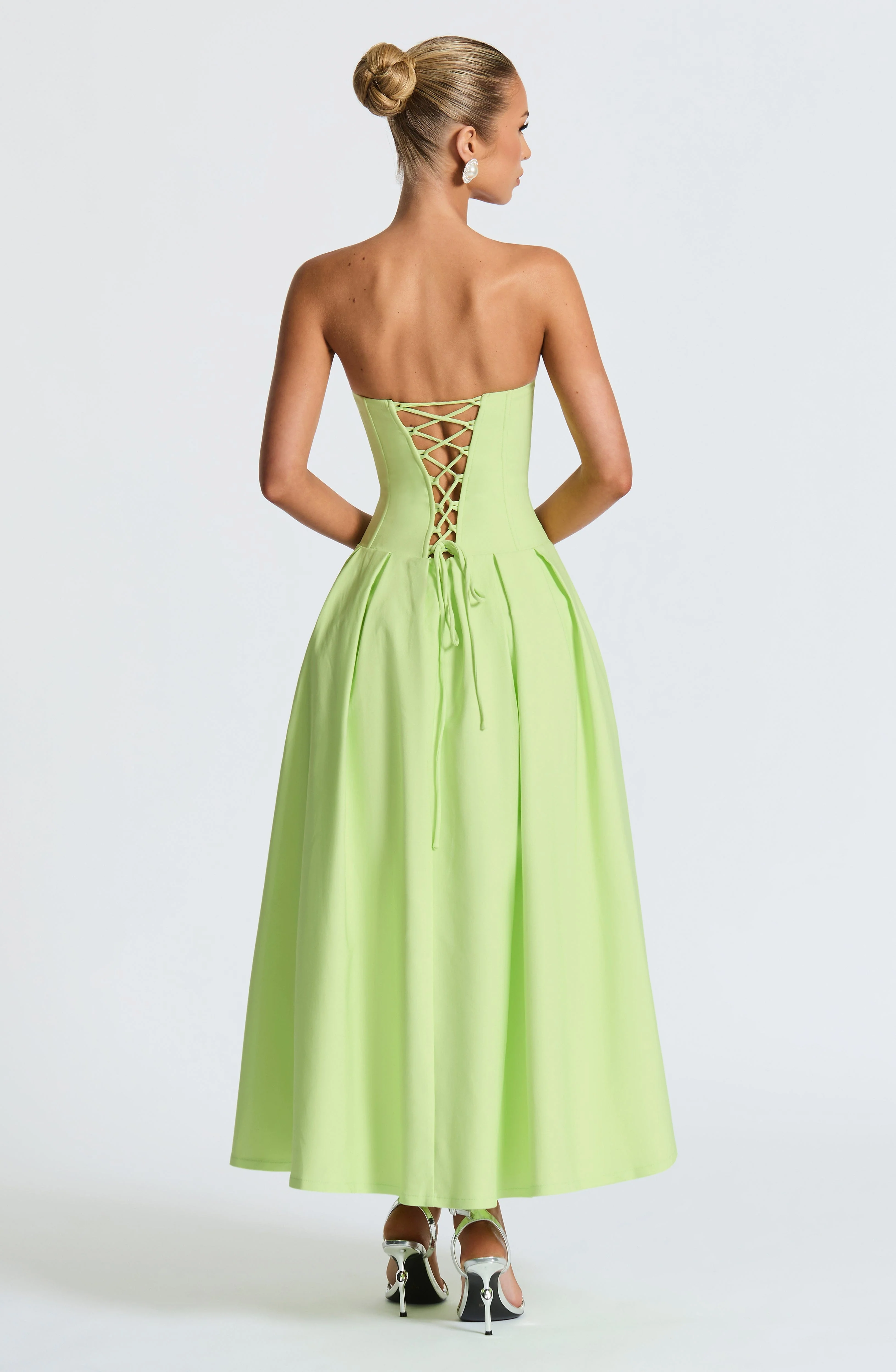 Salma Midi Dress - Lime - Image 2