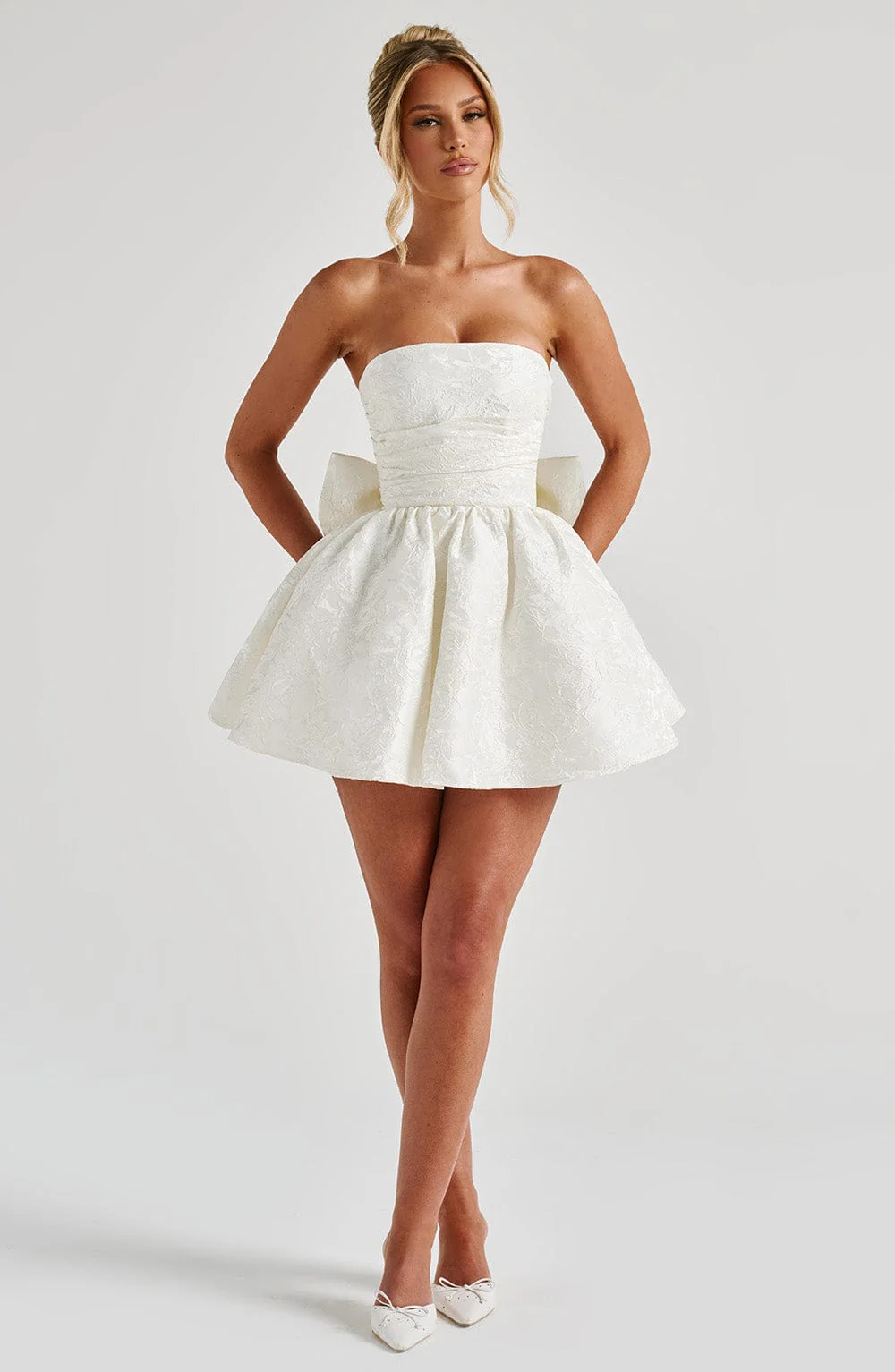 Salome Mini Dress - Ivory - Image 8