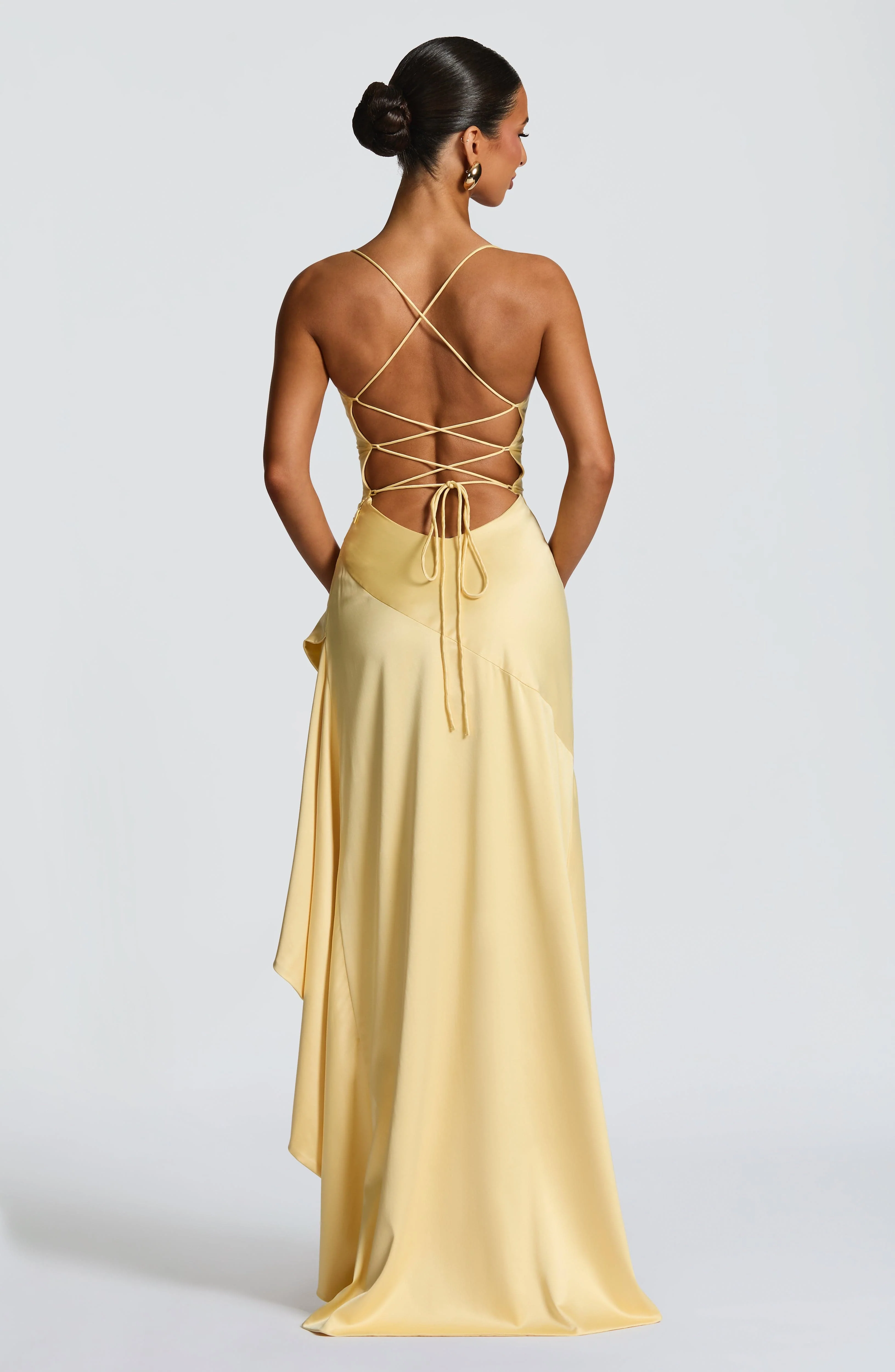 Samira Maxi Dress - Lemon - Image 3