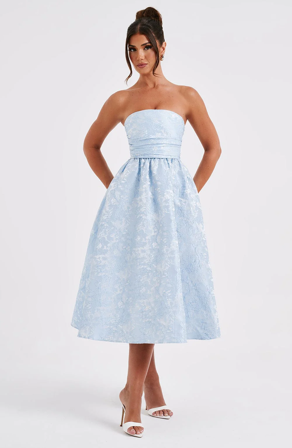 Saoirse Midi Dress - Blue - Image 9
