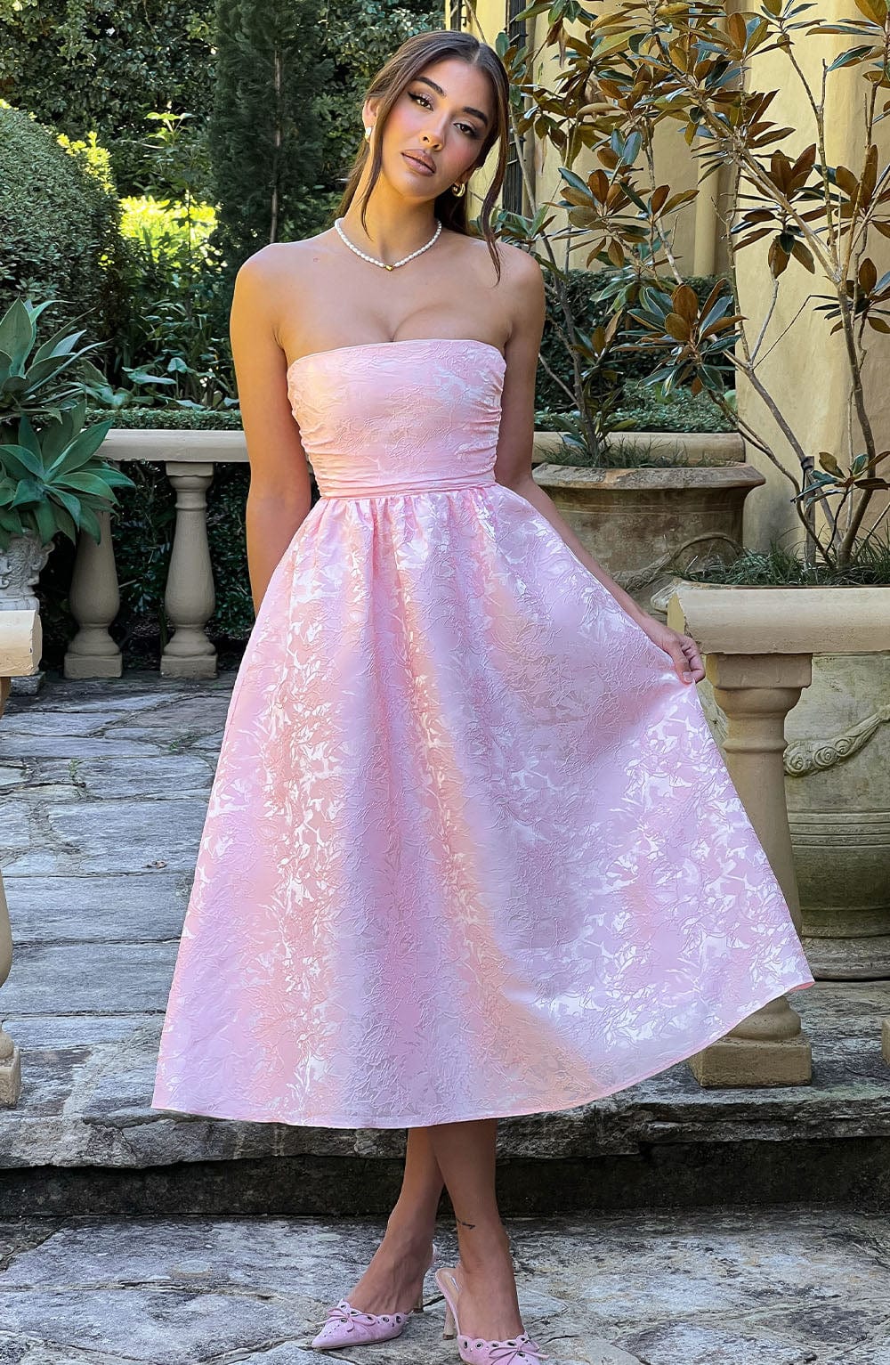 Saoirse Midi Dress - Blush - Image 9