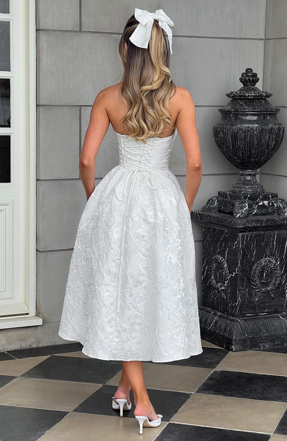 Saoirse Midi Dress - Ivory - Image 2