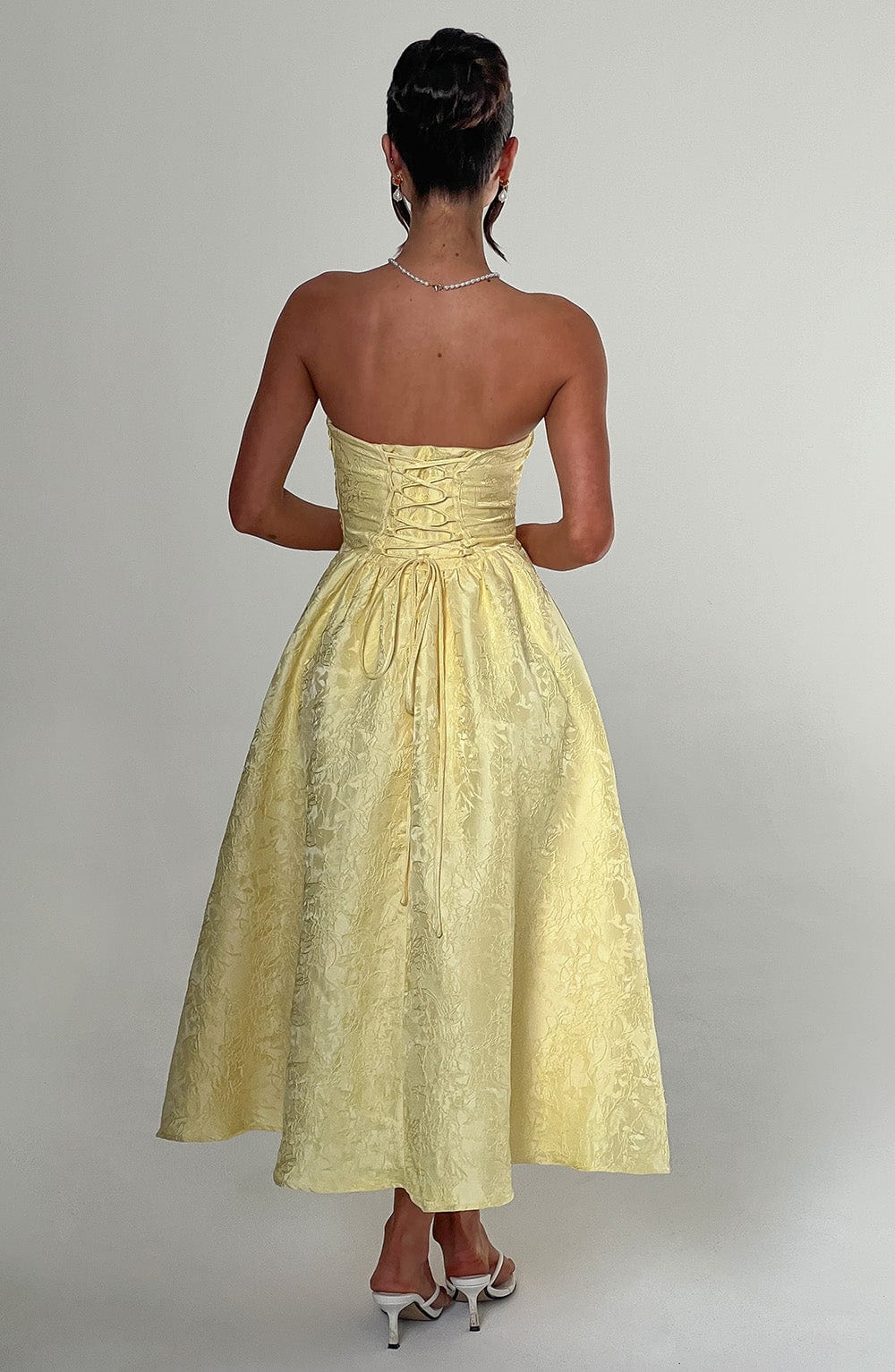 Saoirse Midi Dress - Lemon - Image 4