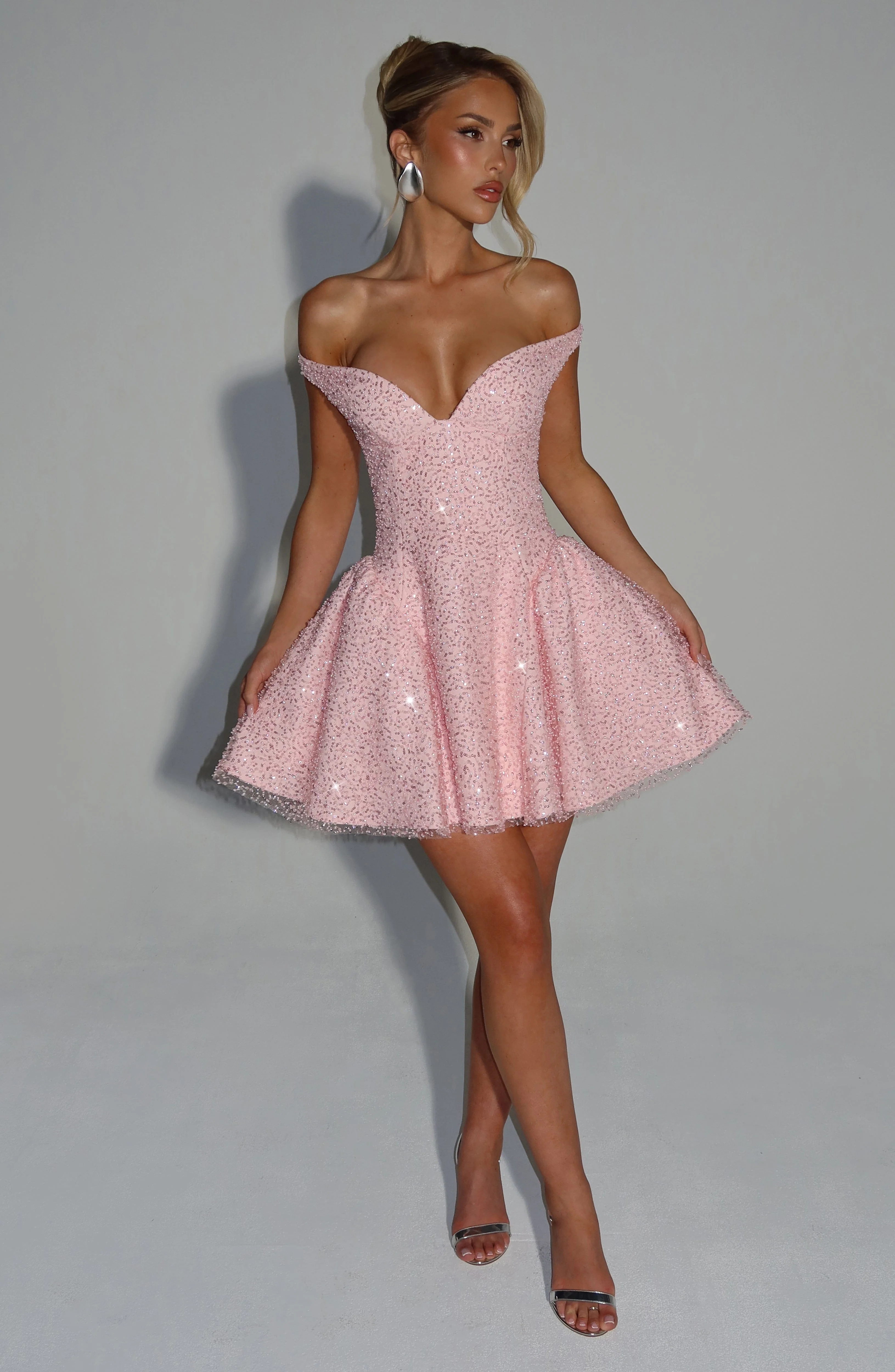 Sapphire Mini Dress - Blush - Image 5