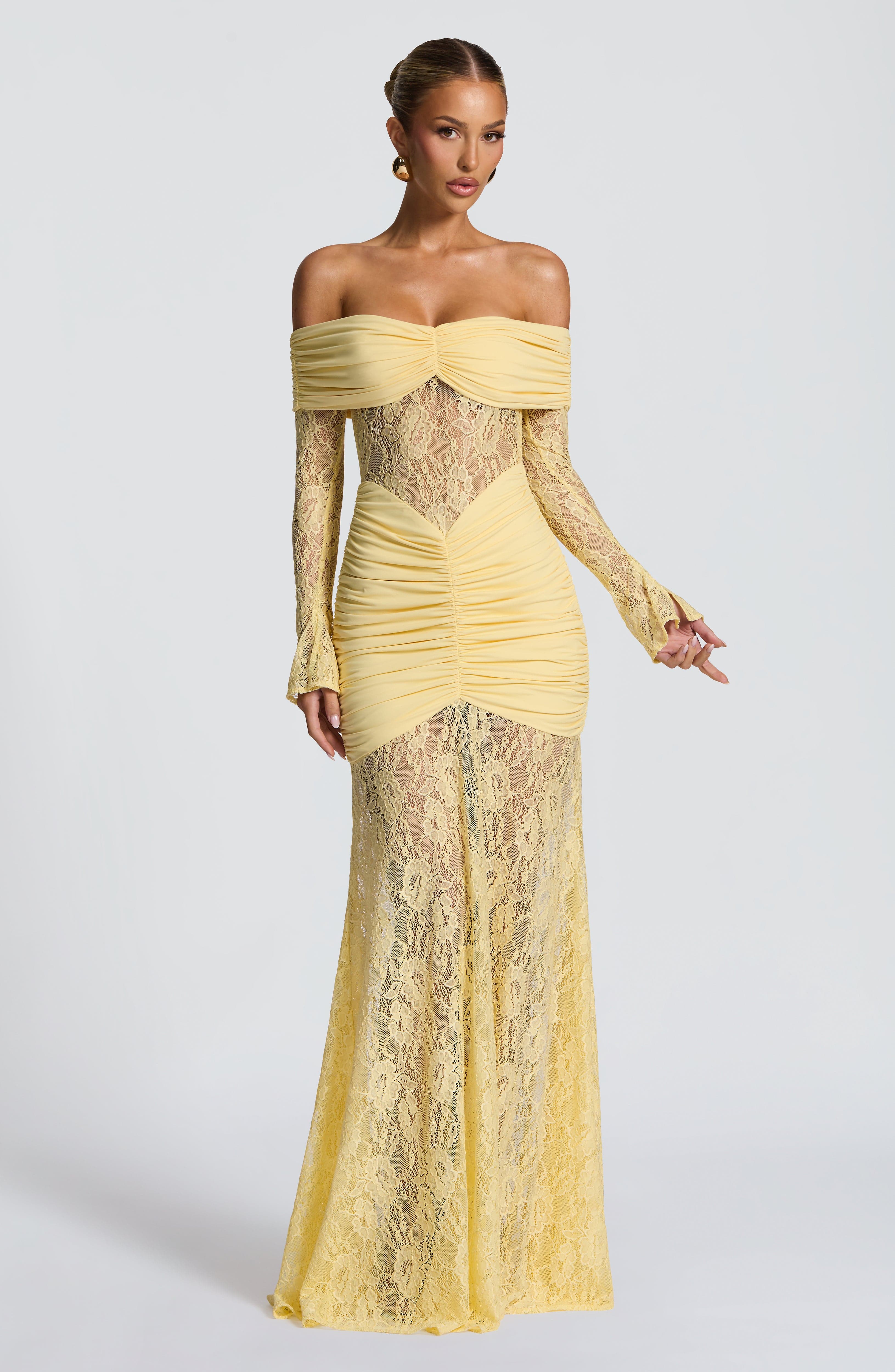 Sauline Maxi Dress - Lemon - Image 11