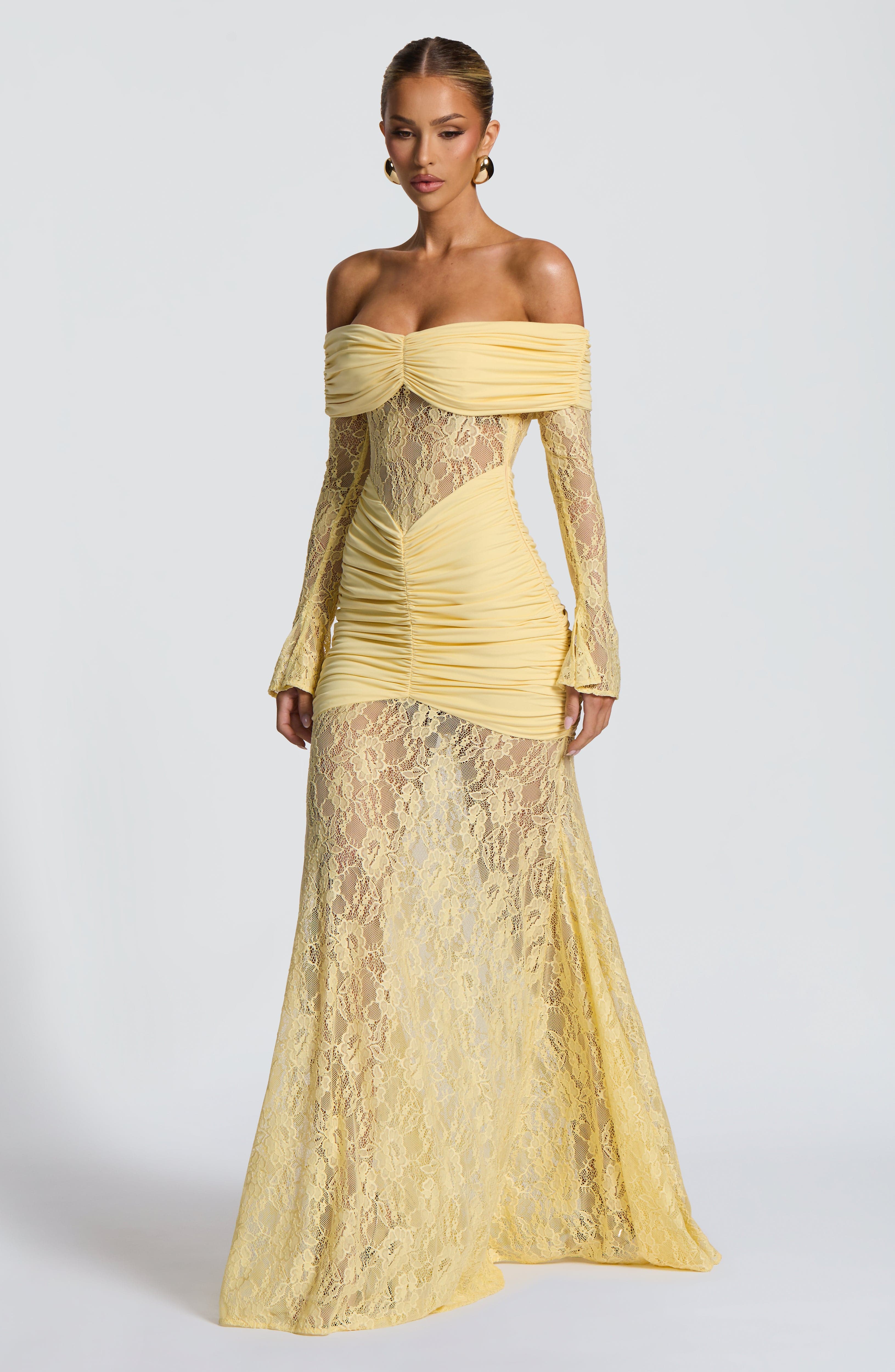 Sauline Maxi Dress - Lemon - Image 12