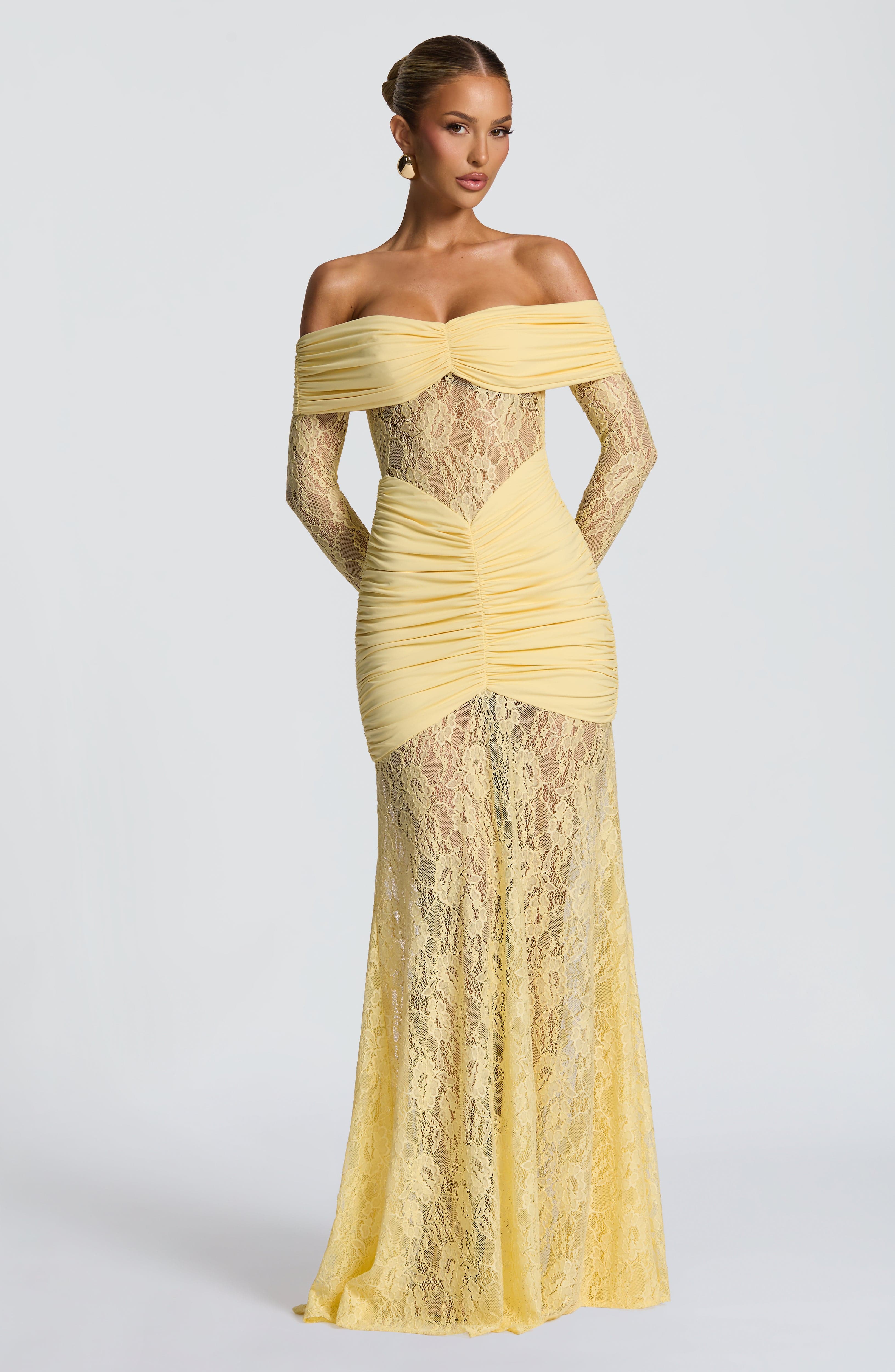 Sauline Maxi Dress - Lemon - Image 13