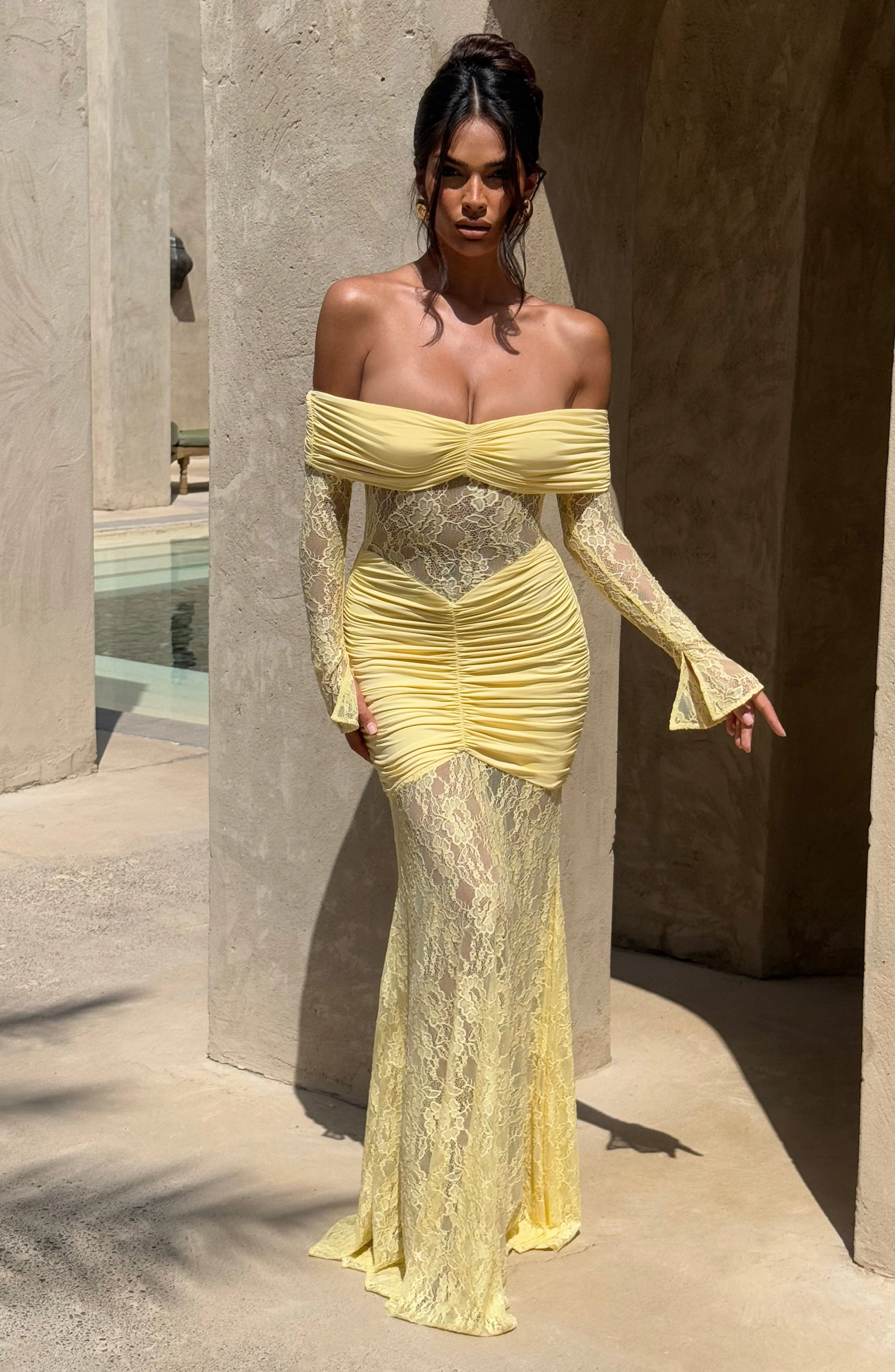 Sauline Maxi Dress - Lemon - Image 2