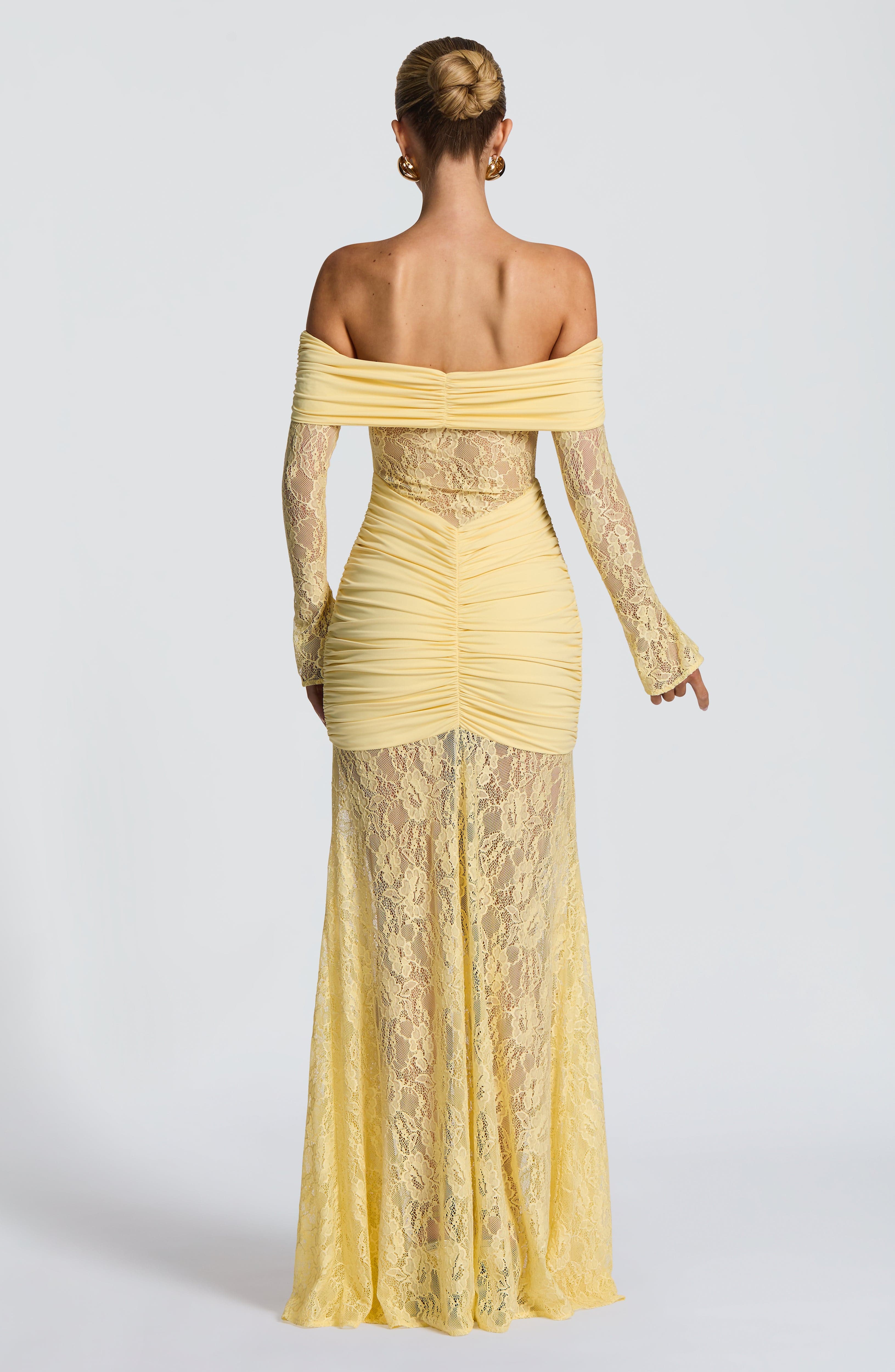 Sauline Maxi Dress - Lemon - Image 3